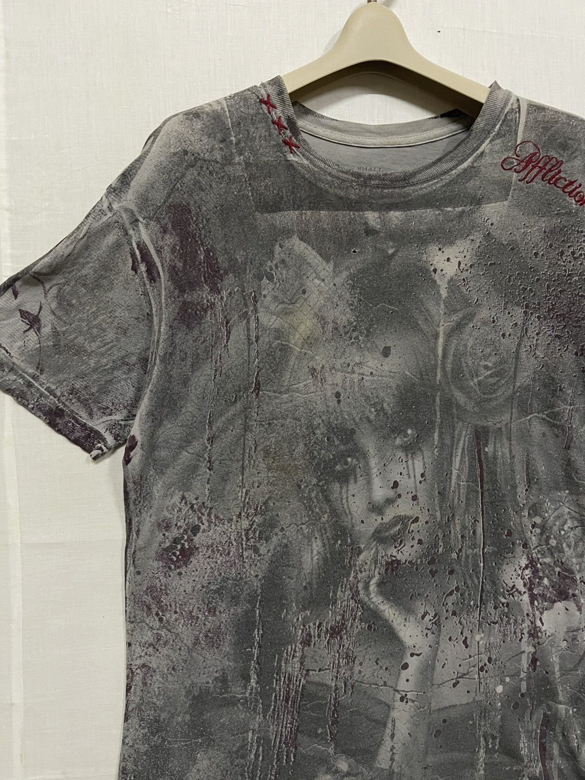 Affliction × Vintage Vintage Affliction Bamboo Crying Girl Design t shirt Size US S / EU 44-46 / 1 - 4 Thumbnail