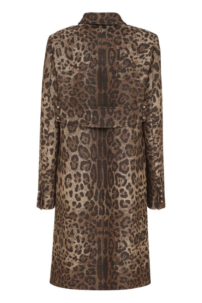 Dolce & Gabbana o1y0825 Leopard-Print Coat in Brown Size M / US 6-8 / IT 42-44 - 2 Thumbnail