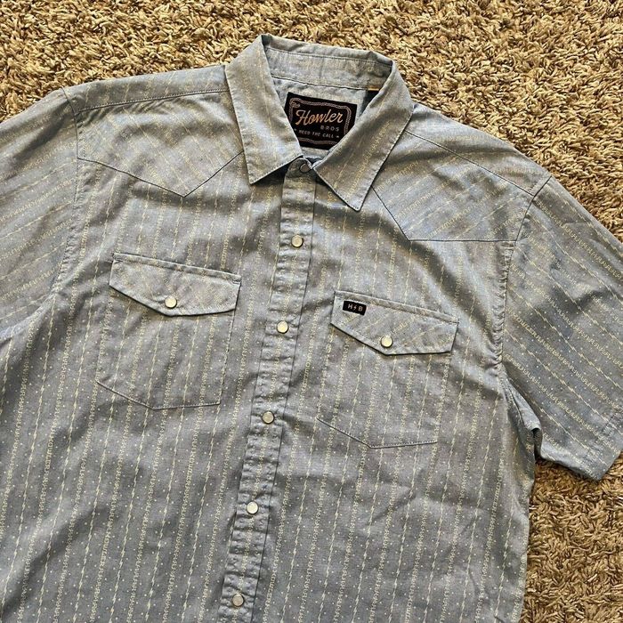 Streetwear Western Lightning Bolt Pearl Snap Button Up Shirt Grailed