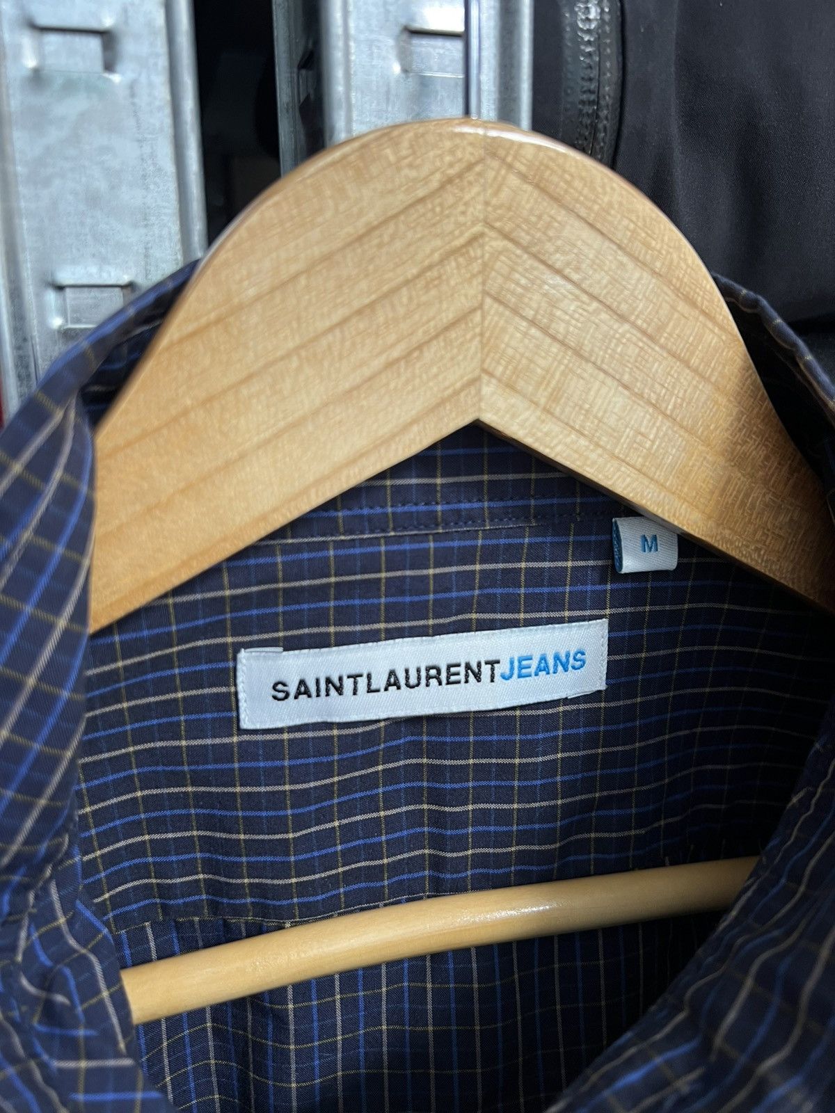 Saint Laurent Paris × Yves Saint Laurent Saint Laurent Jeans Button Up Shirt Long Sleeve Plaid YSL Size US M / EU 48-50 / 2 - 4 Thumbnail
