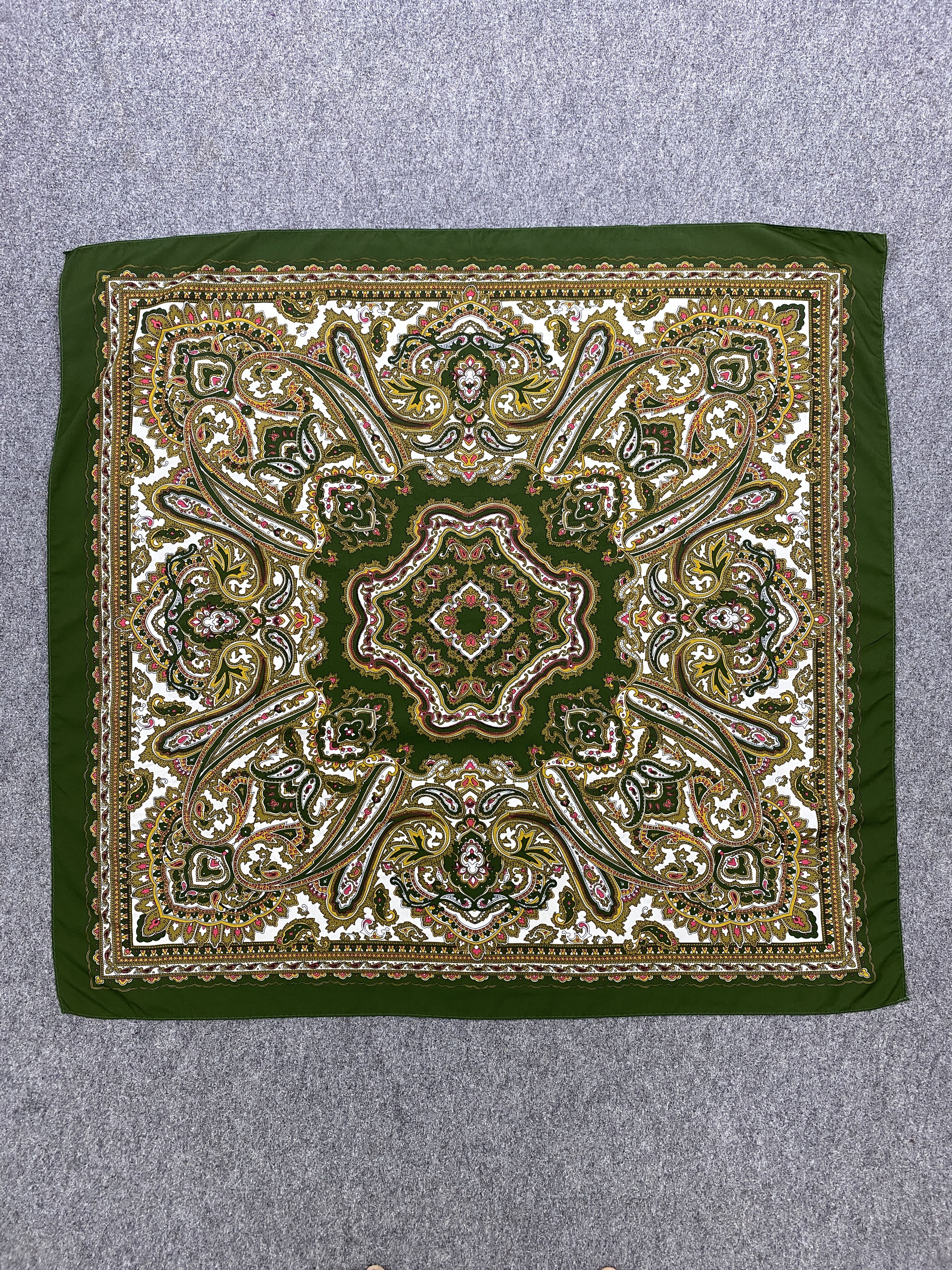 Japanese Brand Vintage Japanese Brand Paisley Silk Scarf SN0171 Size ONE SIZE - 3 Thumbnail