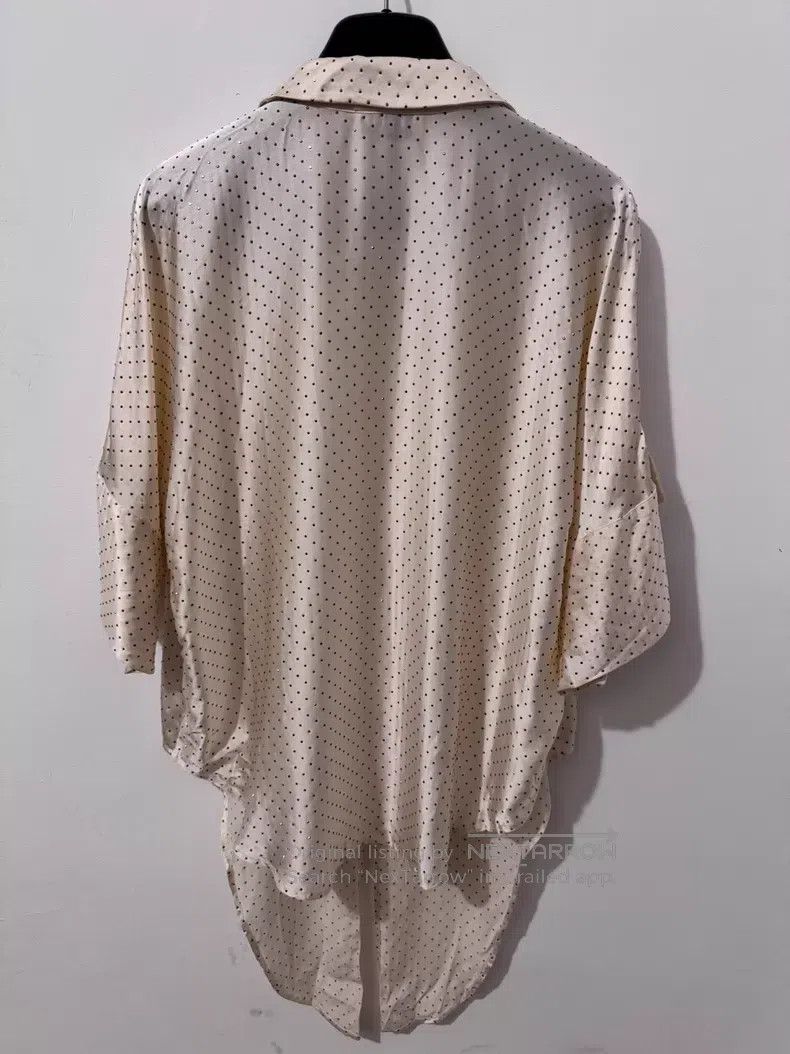 Saint Laurent Paris Saint Laurent Paris Mint Green Full Studs Mulberry Silk Sh Size US XL / EU 56 / 4 - 2 Thumbnail