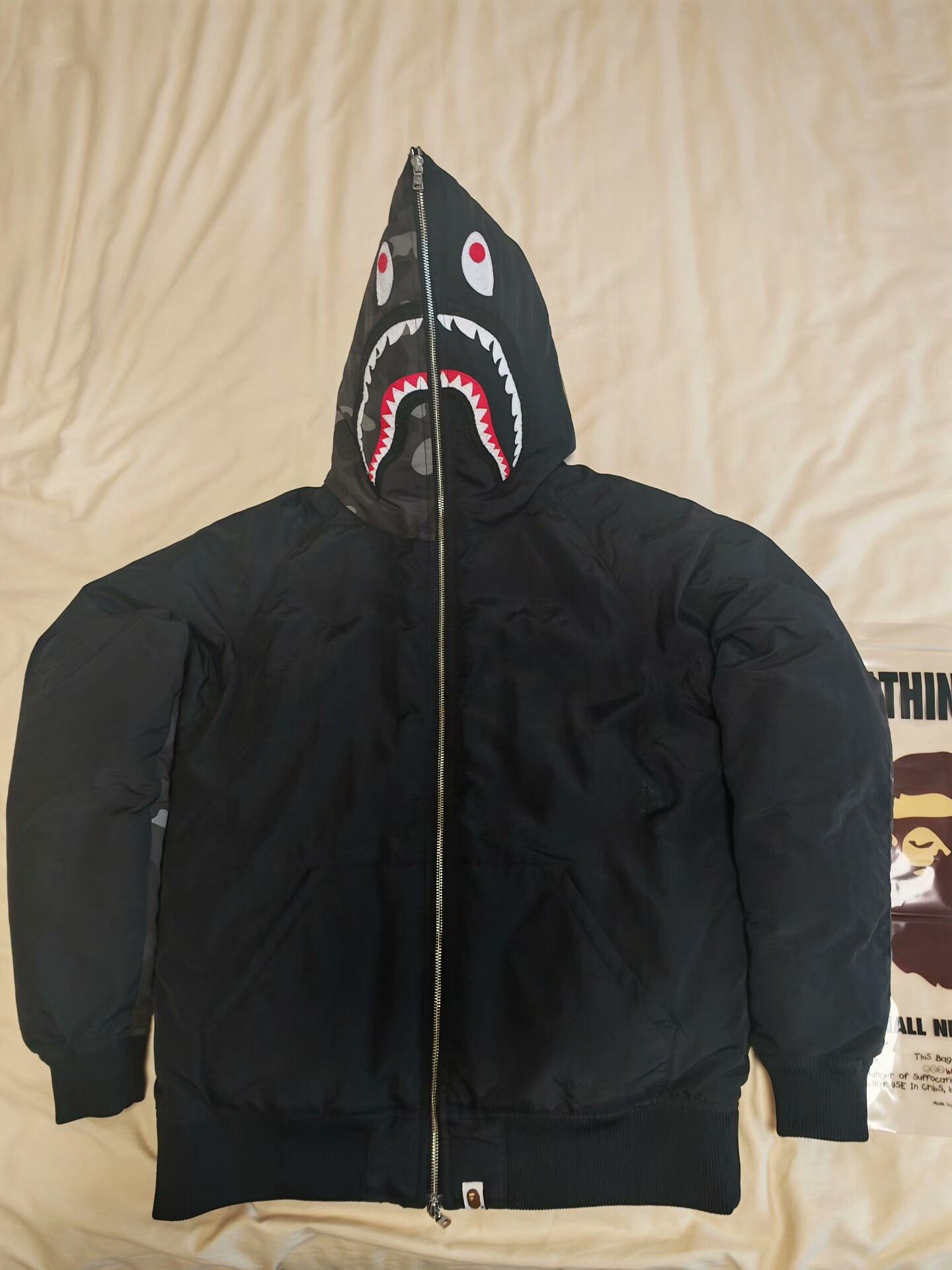 Bape Bape Black Heavy Coat L Men Size US L / EU 52-54 / 3 - 1 Thumbnail