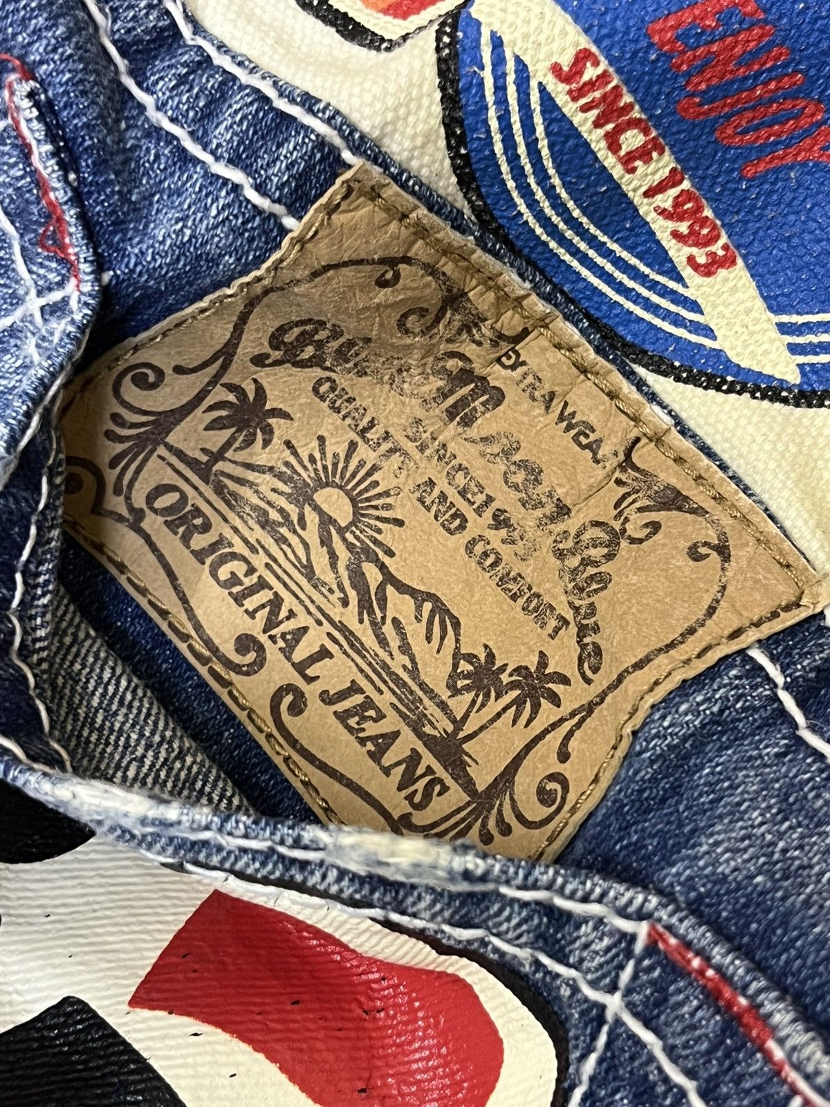 Japanese Brand SICK🔥JAPANESE BMB BLUE MOON BLUE DRAWSTRING WAIST JEANS Size US 32 / EU 48 - 16 Thumbnail