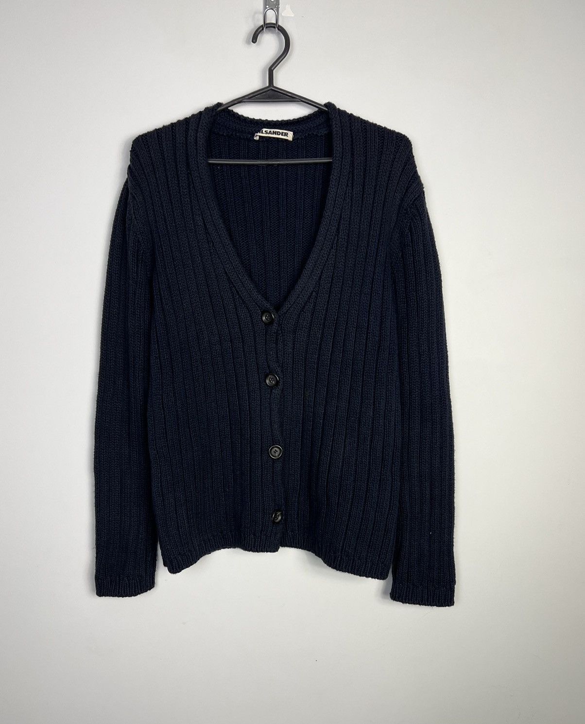 Jil Sander Unique Jil Sander Cardigan. 100% Cotton Sweater. Italy Size L / US 10 / IT 46 - 2 Thumbnail