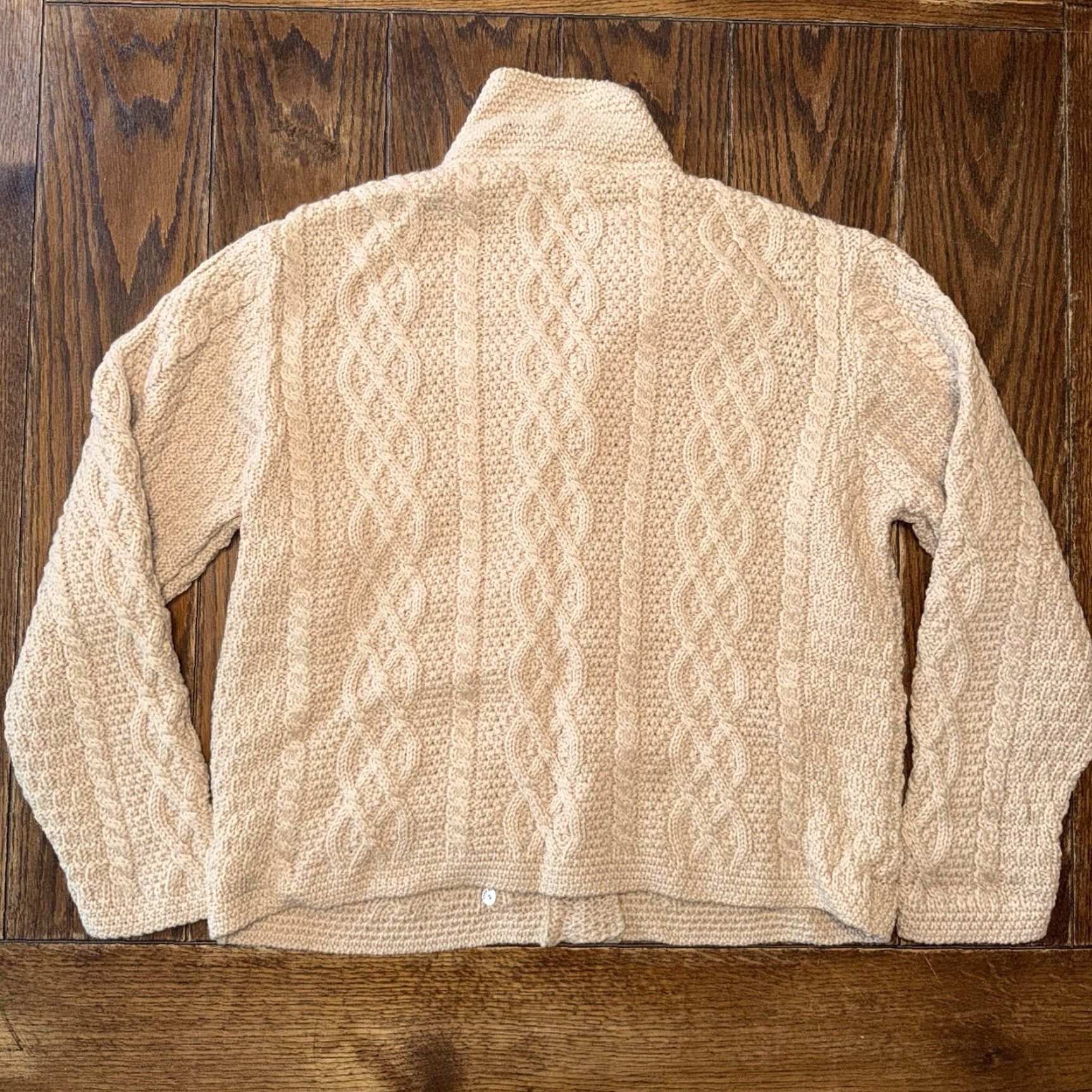Paul James VINTAGE Paul James Wool Cable Knit Fisherman Cardigan Sweater Womens Large Ivory England Size L / US 10 / IT 46 - 7 Thumbnail