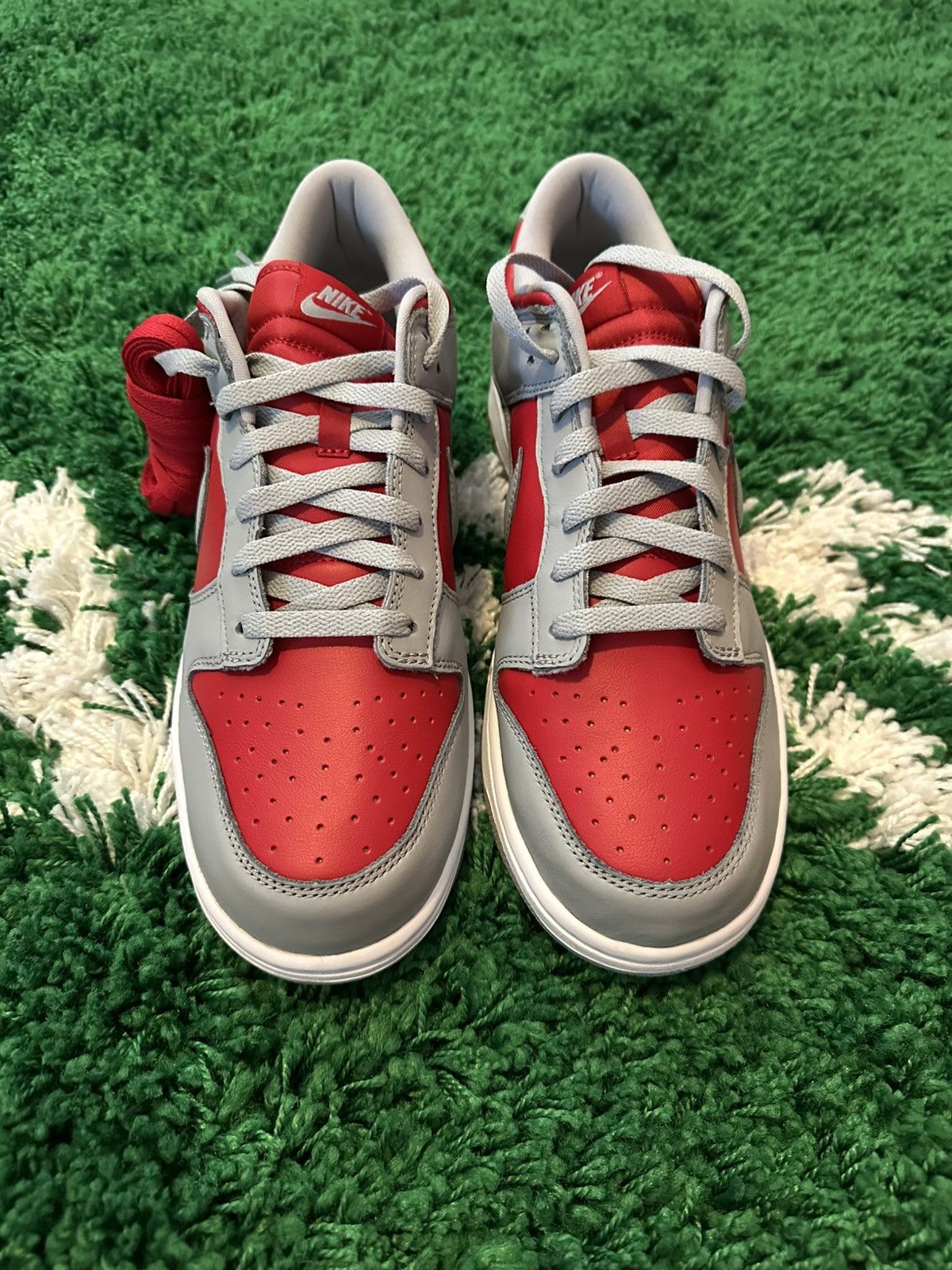 Nike Nike Dunk Low QS Silver Varsity Red Sneakers 11 Size US 11 / EU 44 - 4 Thumbnail
