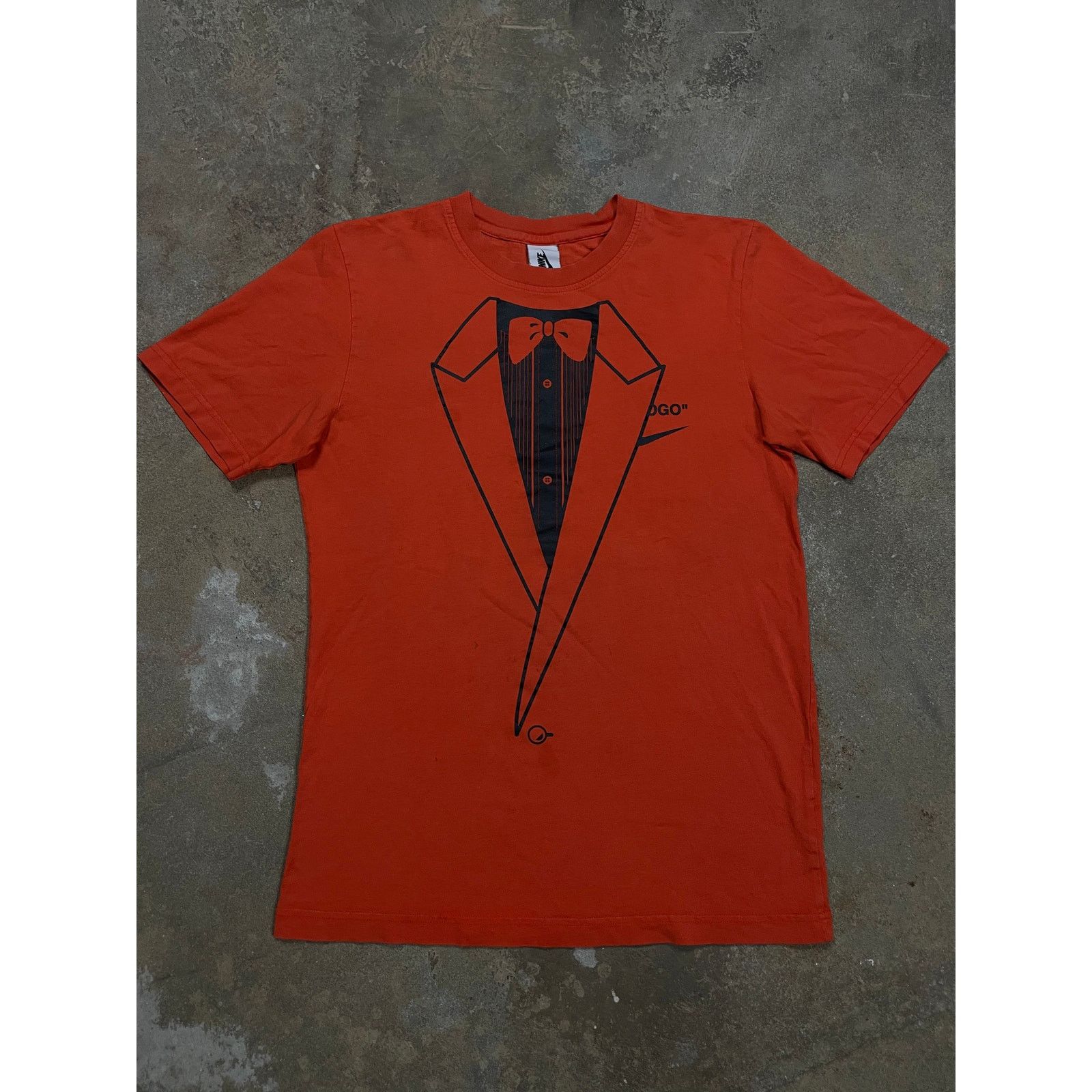 Off White Off White Nike Tee Orange Black Used Small Grailed