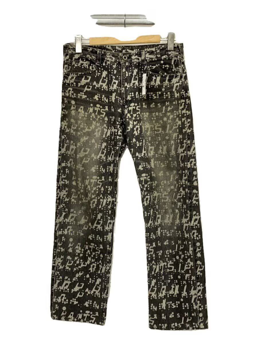 Pre-owned Comme Des Garcons X Junya Watanabe Allover Typography Denim Jeans In Black