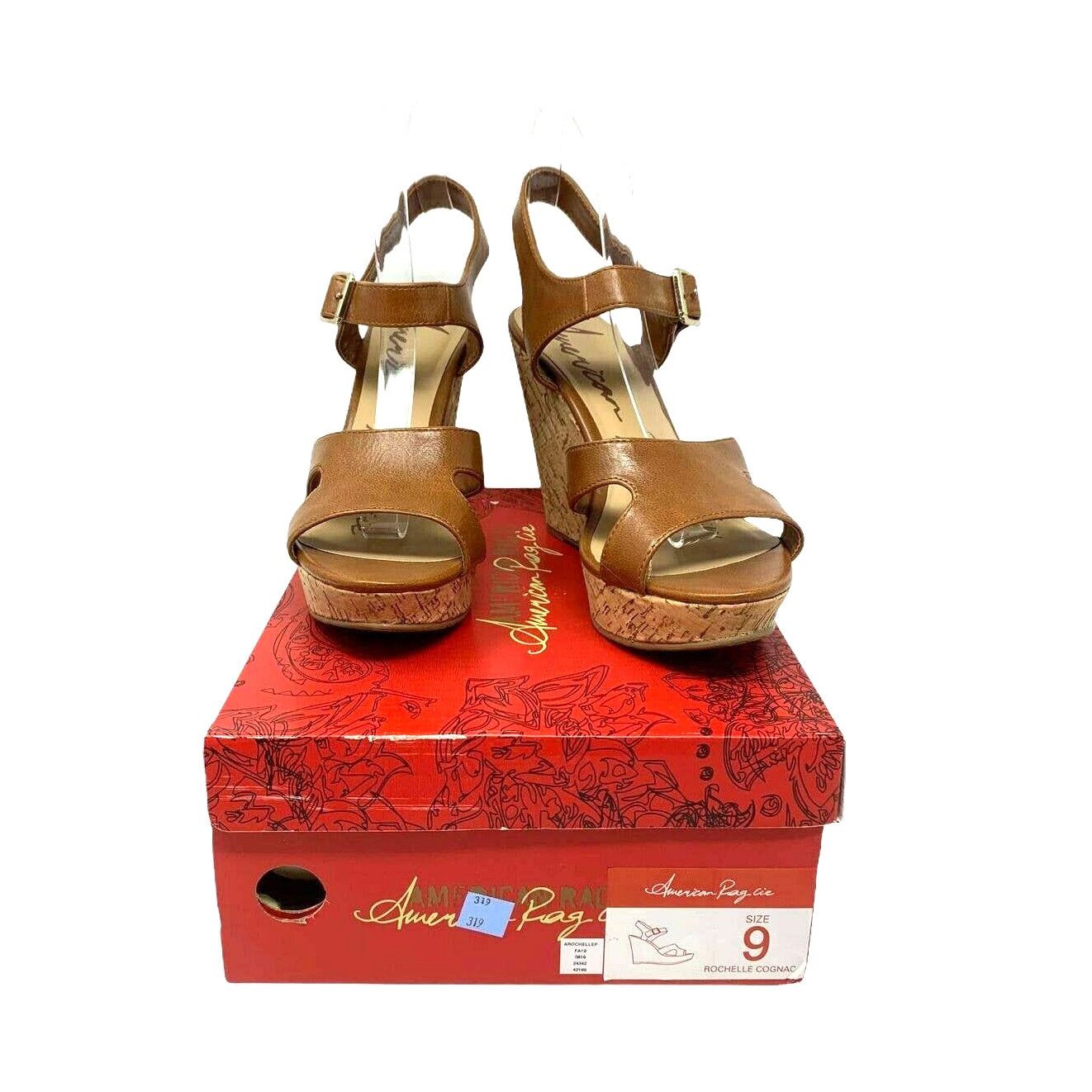 American Rag American Rag Rochelle Cognac Wedge Slingback Sandals Size 9 Size US 9 / IT 39 - 6 Thumbnail