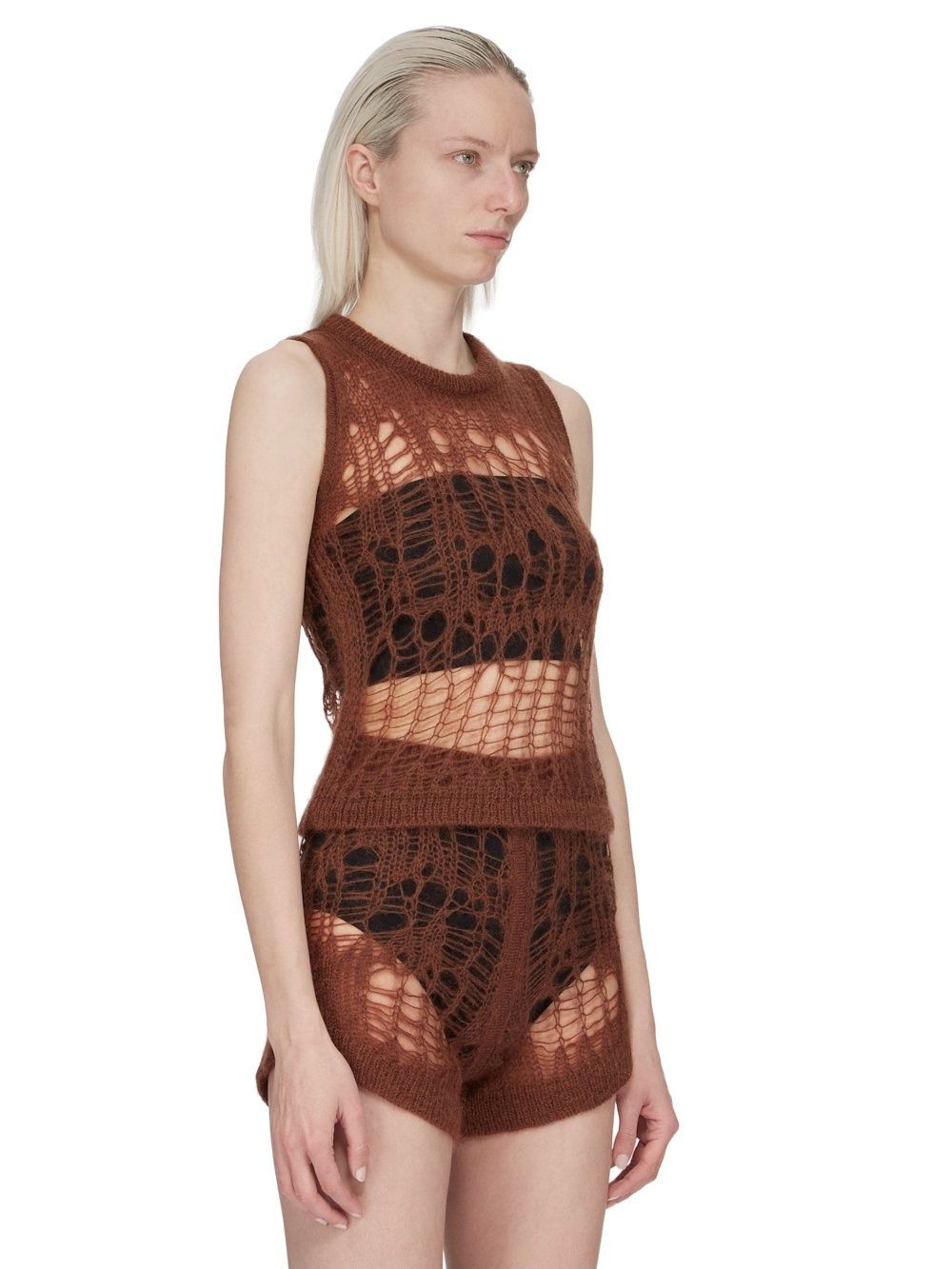 Rick Owens o1y0126 Sleeveless Sweater in Chocolate Brown Size M / US 6-8 / IT 42-44 - 2 Thumbnail