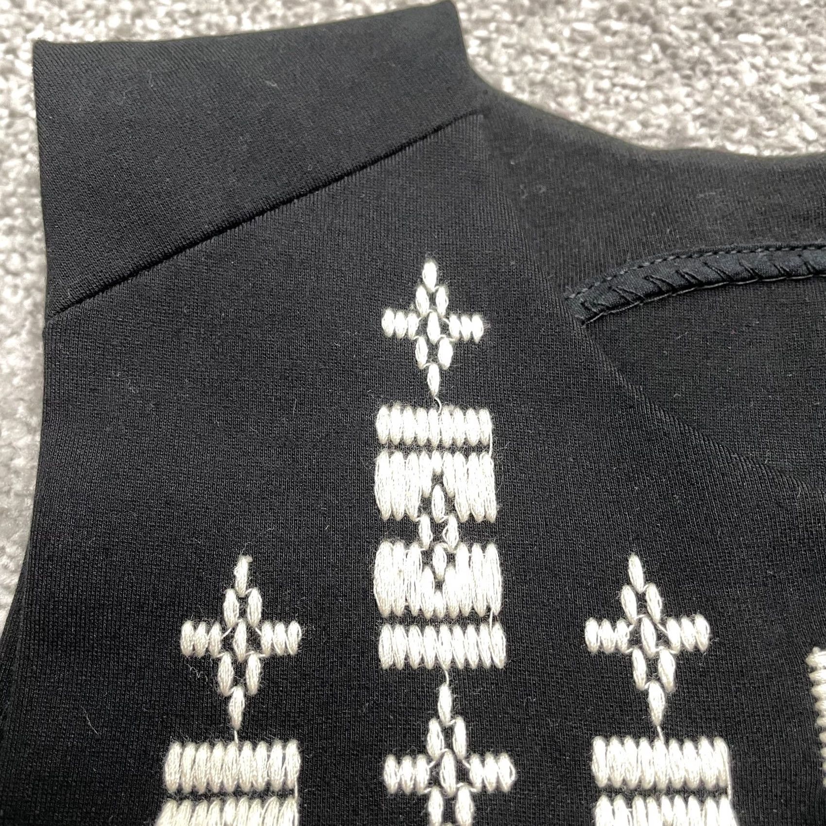 Madewell Madewell Tank Top Womens Medium Black Sleeveless Knit Embroidered Casual Size M / US 6-8 / IT 42-44 - 4 Thumbnail