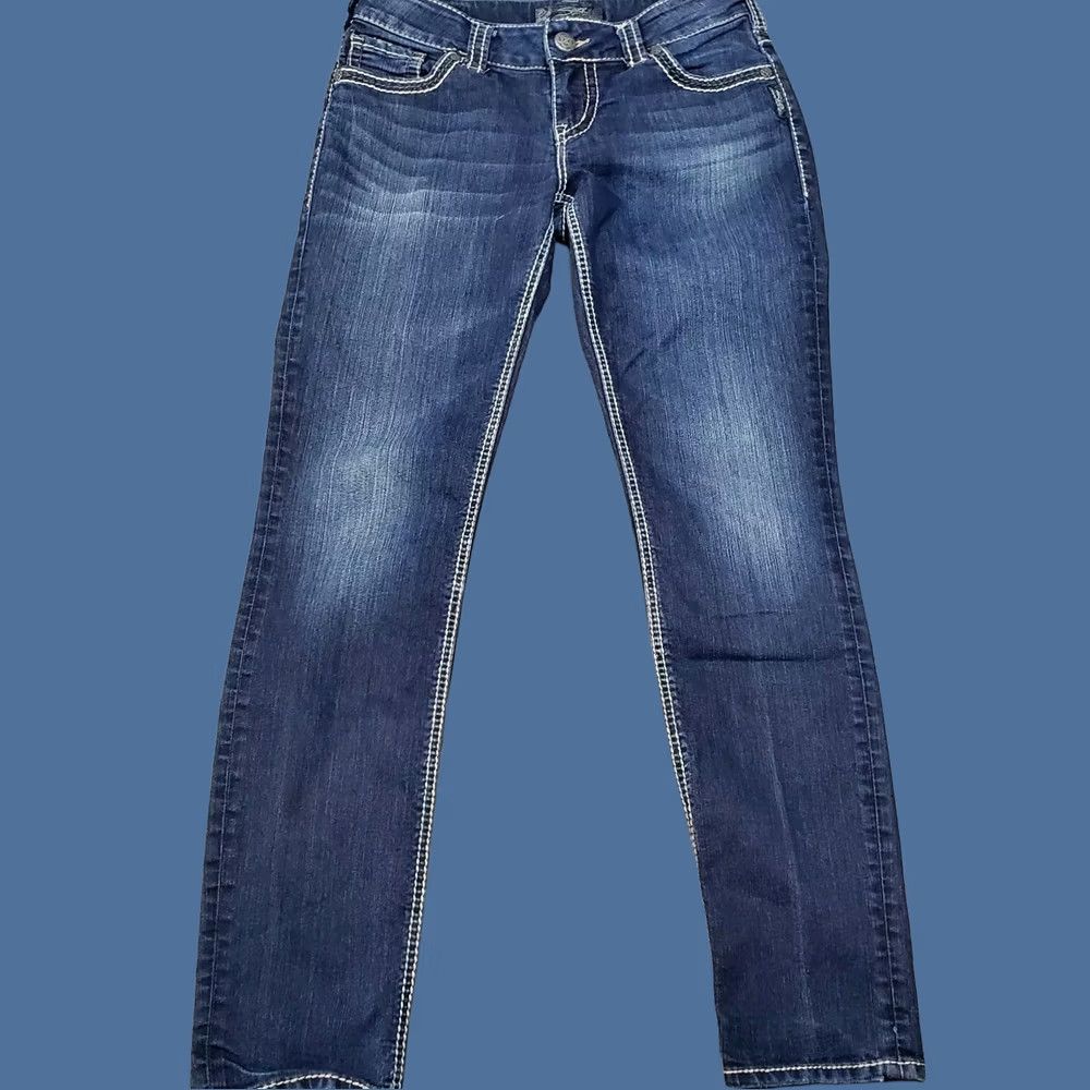 Silver Jeans Co. Silver Jeans Womens Suki 28x29.5 Dark Wash Denim Skinny Jegging Size 28" / US 6 / IT 42 - 1 Thumbnail