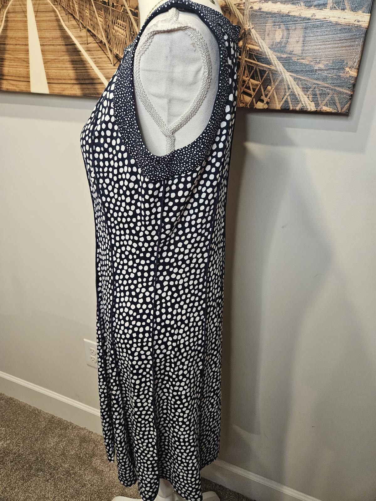 Designer Perceptions Polka Dot Slip Dress Size L / US 10 / IT 46 - 2 Thumbnail