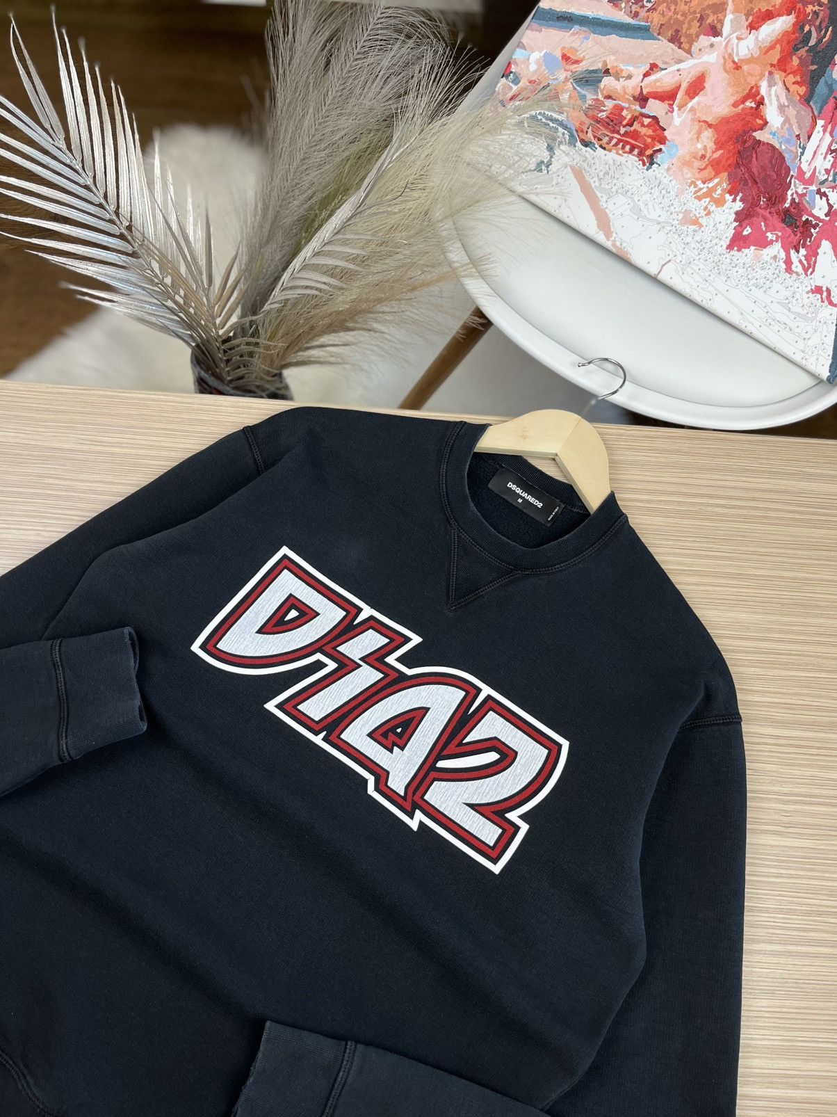 Dsquared2 Dsquared2 M big logo sweatshirt long sleeve jumper pullover Size US M / EU 48-50 / 2 - 2 Thumbnail