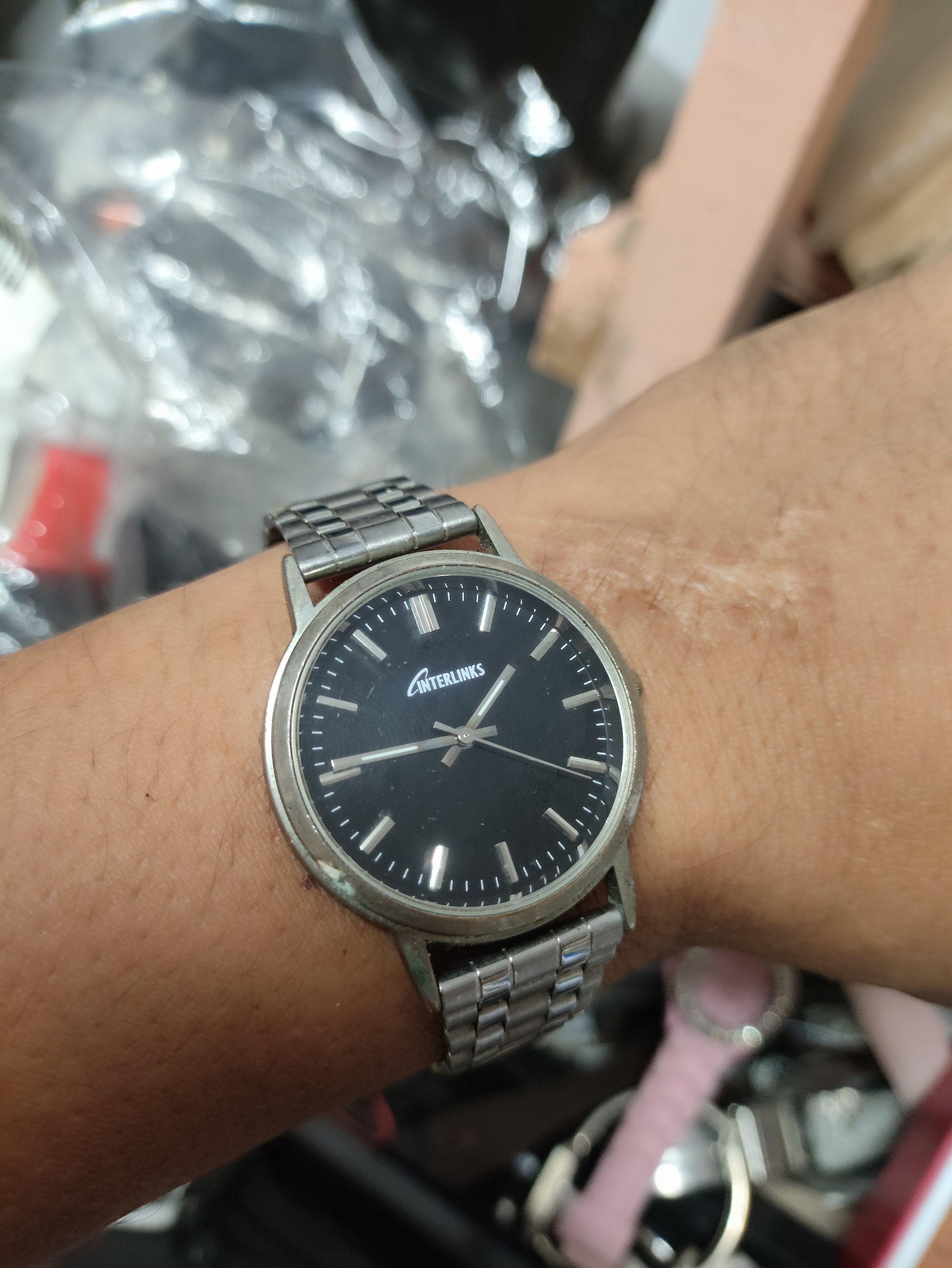 Vintage Vintage "Interlink" Watch JAPAN MOVEMENT Size ONE SIZE - 1 Thumbnail