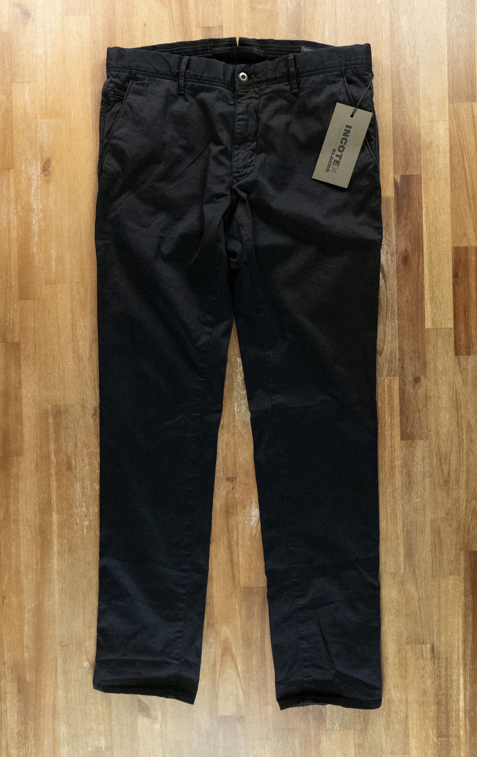 Incotex INCOTEX Slacks dark navy blue cotton chino pants 34 Size US 34 / EU 50 - 1 Thumbnail