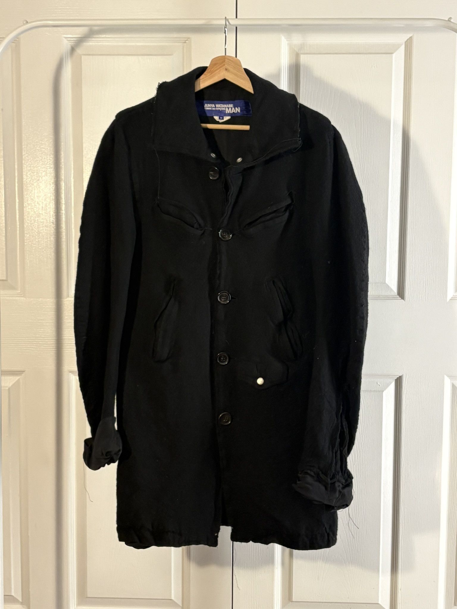 Long Boiled Wool Rider Jacket