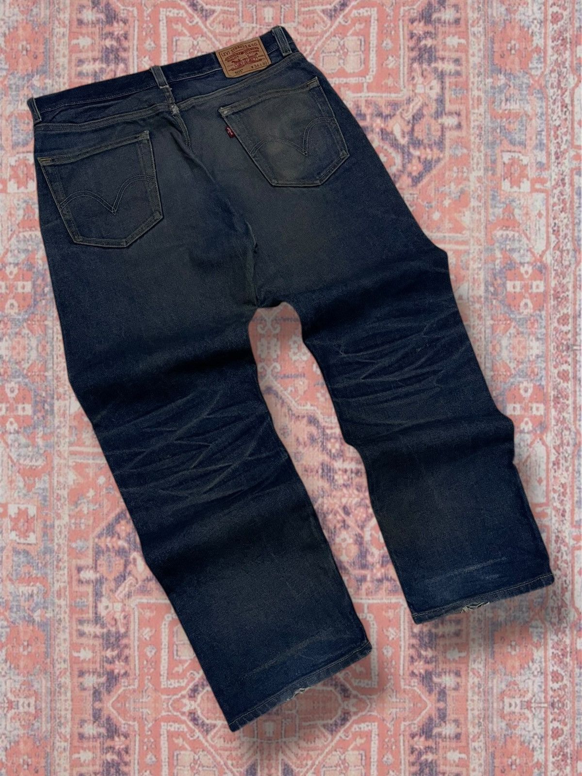 Levi's Vintage Clothing Vintage Designer Levis 505 Regular Fit Indigo Distressed Size US 35 - 9 Thumbnail