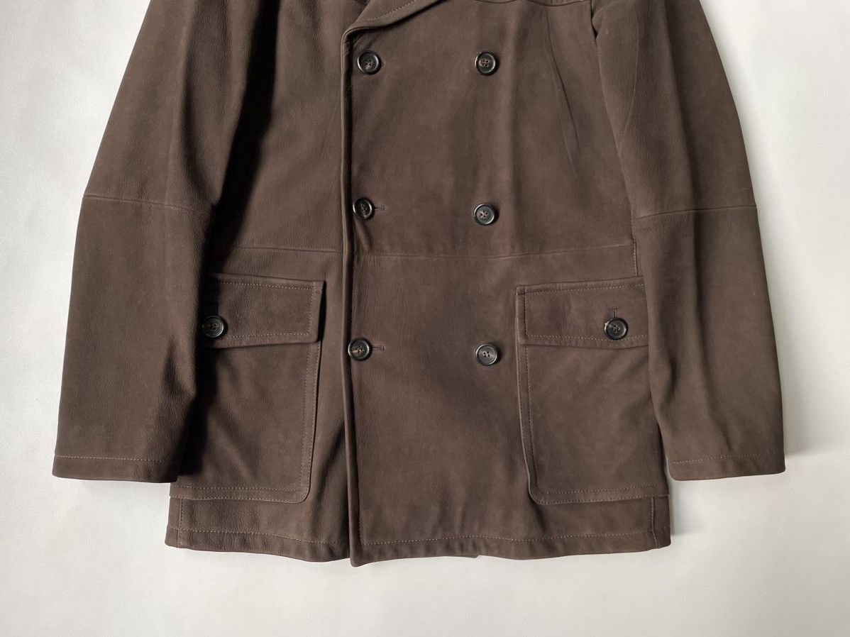Prada Early 2000s Leather Mac / Pea Coat Size US M / EU 48-50 / 2 - 7 Thumbnail