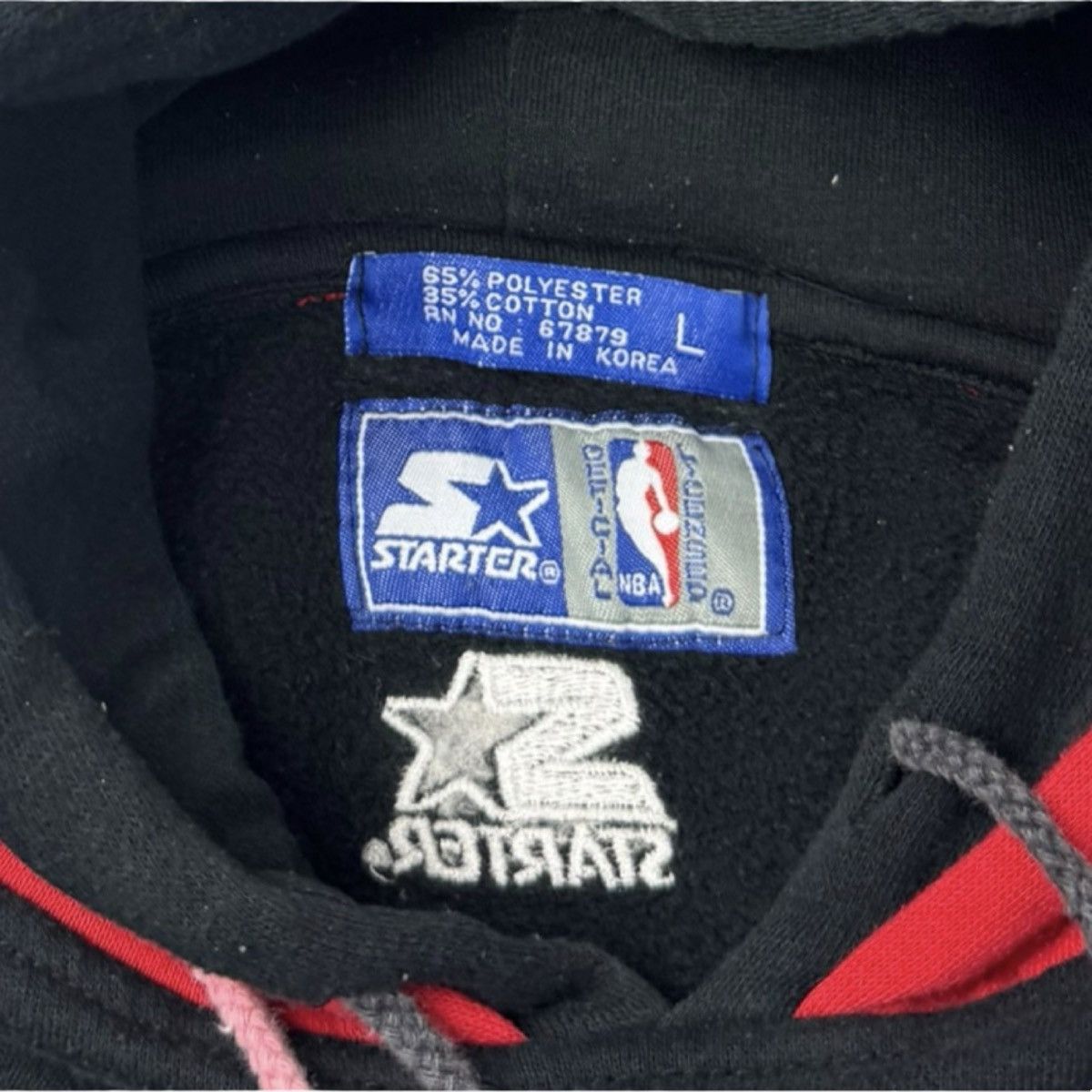 Starter Vintage Starter Chicago Bulls NBA Double Hood Hooded Hoodie Size US L / EU 52-54 / 3 - 8 Thumbnail