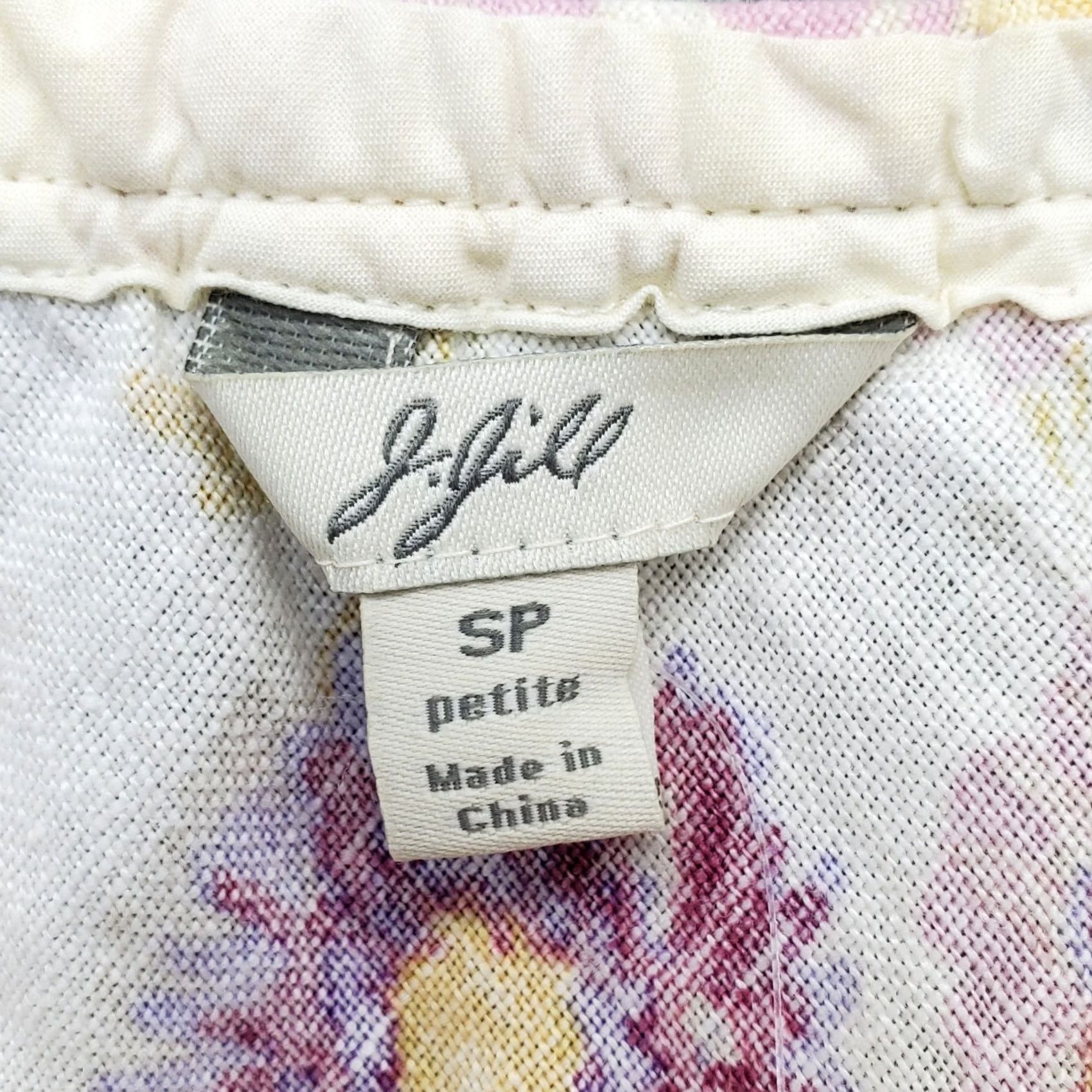 J. Jill J. Jill Womens A-Line Skirt Size PS Small Multicolor Floral Linen Lightweight Casual Travel Size 28" / US 6 / IT 42 - 5 Thumbnail