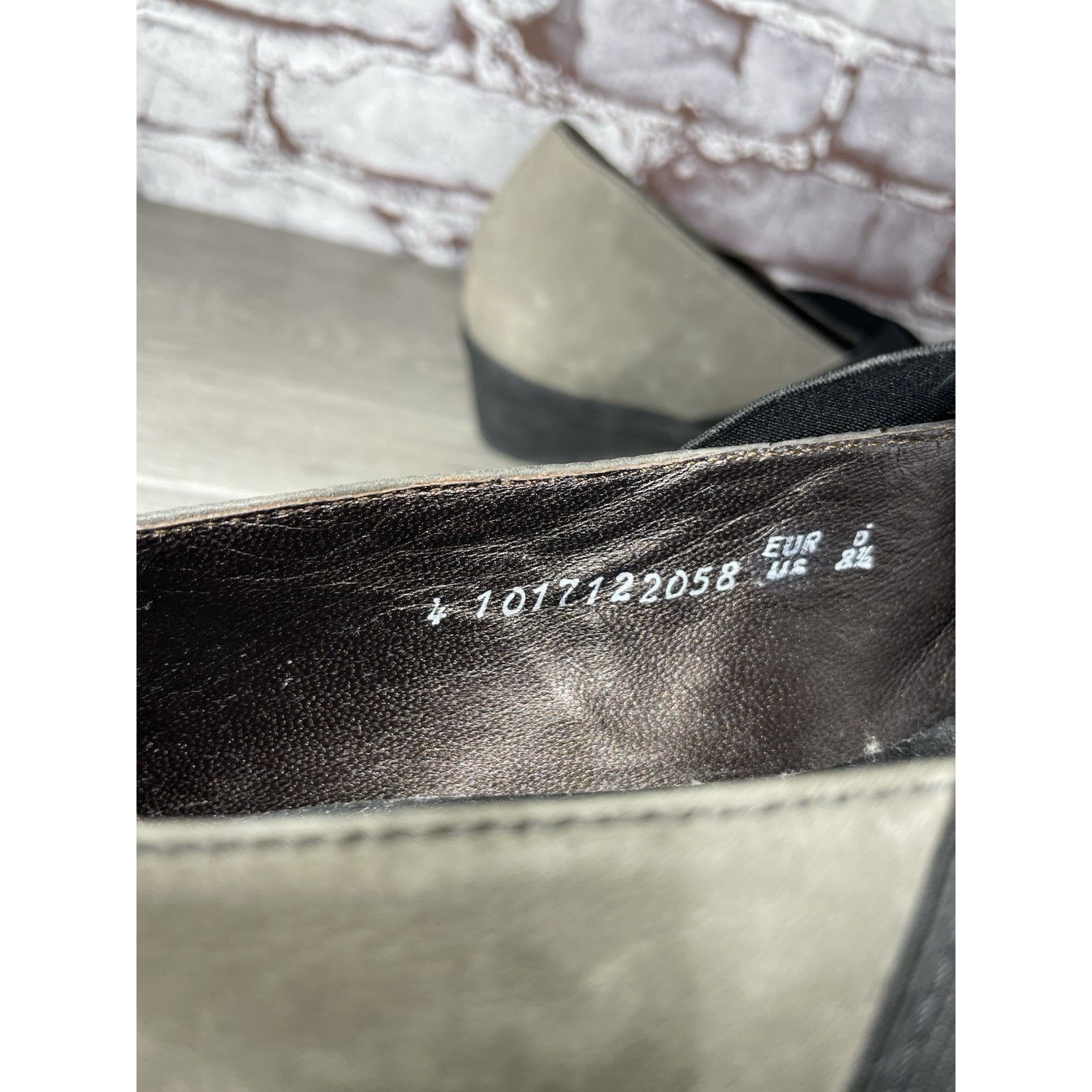 Mephisto Mephisto Aline Gray Nubuck Leather Black Strap Wedge Shoes W Size US 8.5 / IT 38.5 - 6 Thumbnail