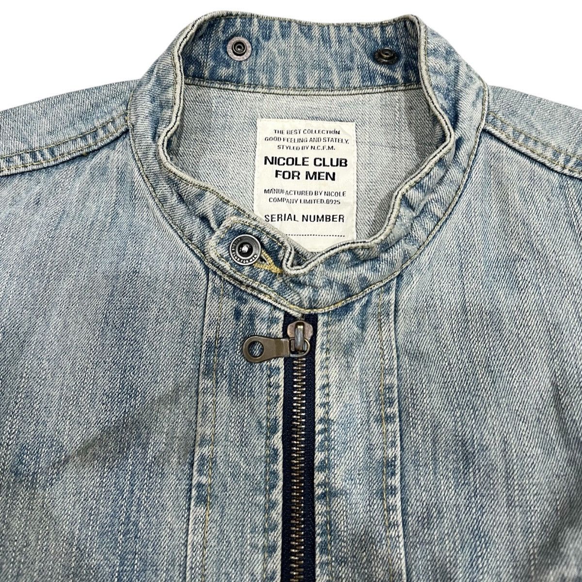 Nicole Club 2000s Nicole Club For Men Denim Biker Jacket Size US L / EU 52-54 / 3 - 3 Thumbnail