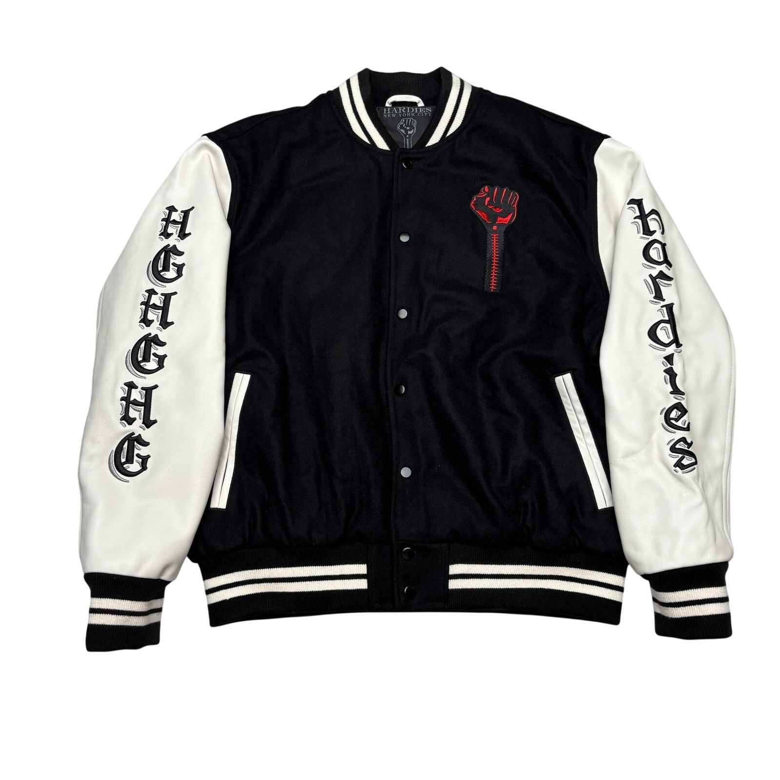 Hardies Hardware Hardies Hardware Bully Varsity Jacket Men's Large Leather Size US L / EU 52-54 / 3 - 1 Thumbnail