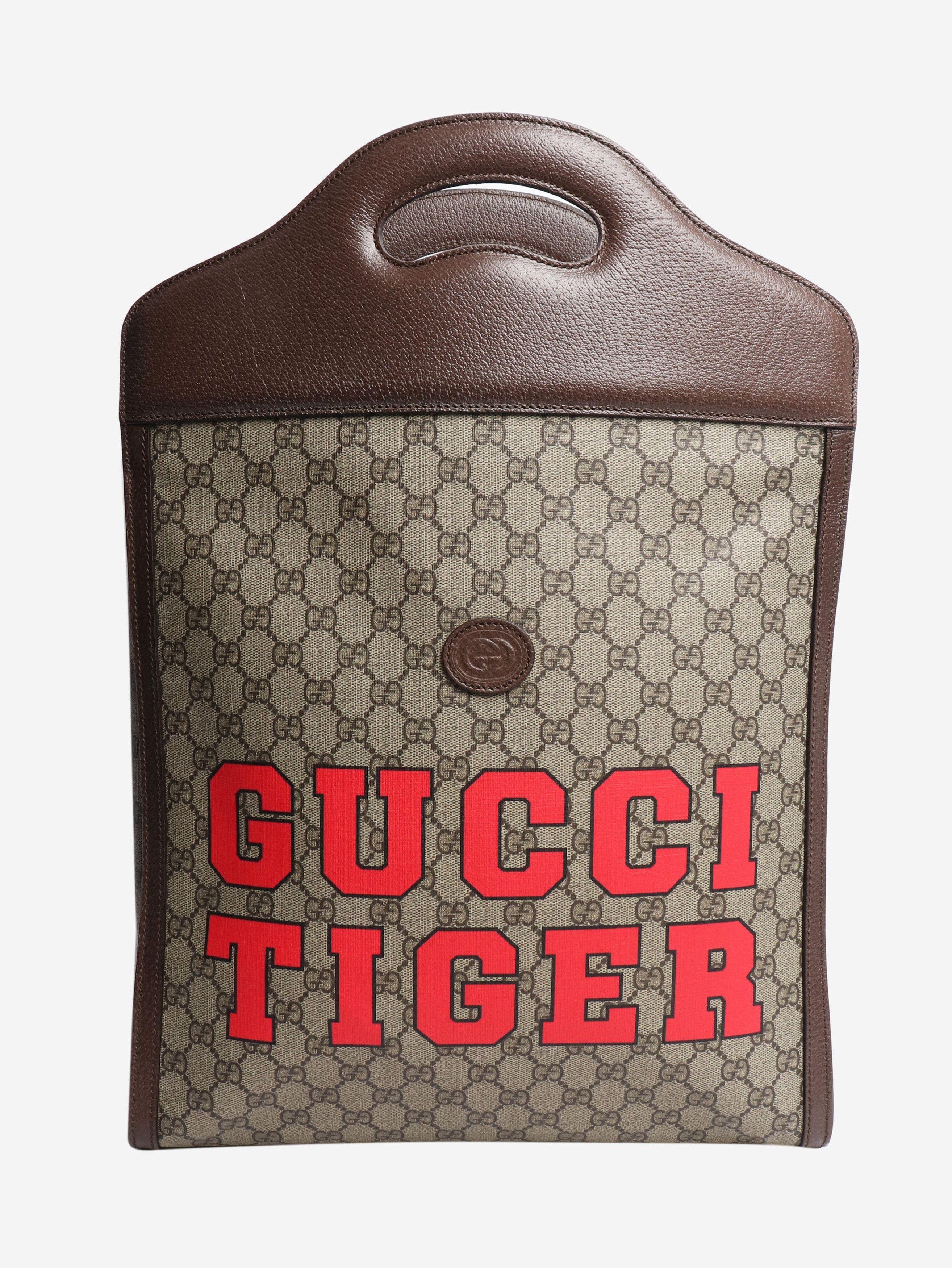 Gucci Brown Tiger Web Stripe tote bag Size ONE SIZE - 1 Thumbnail
