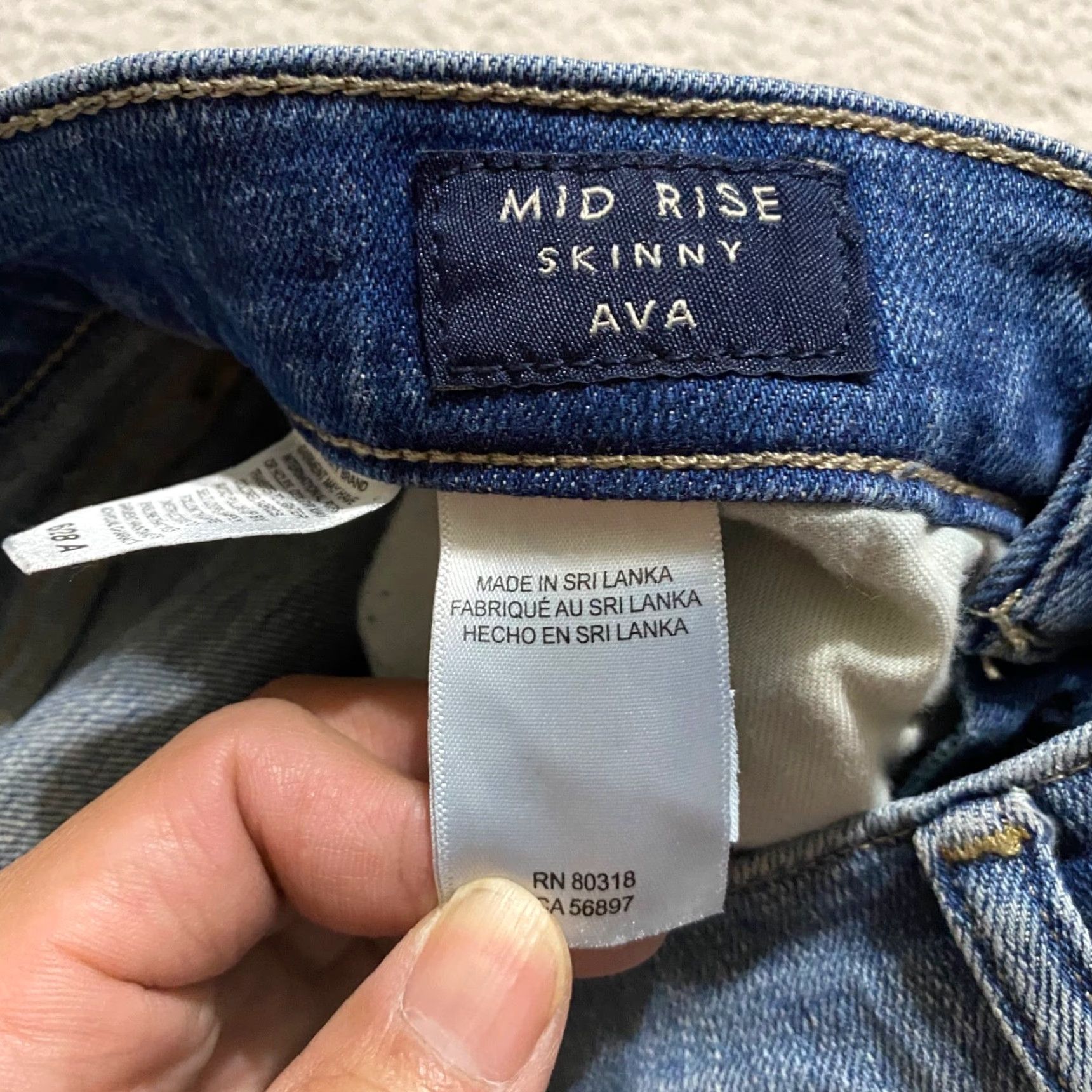 Lucky Brand Lucky Brand Jeans Womens Size 6 Blue Denim Mid Rise Ava Skinny Jeans Size 28" / US 6 / IT 42 - 4 Thumbnail