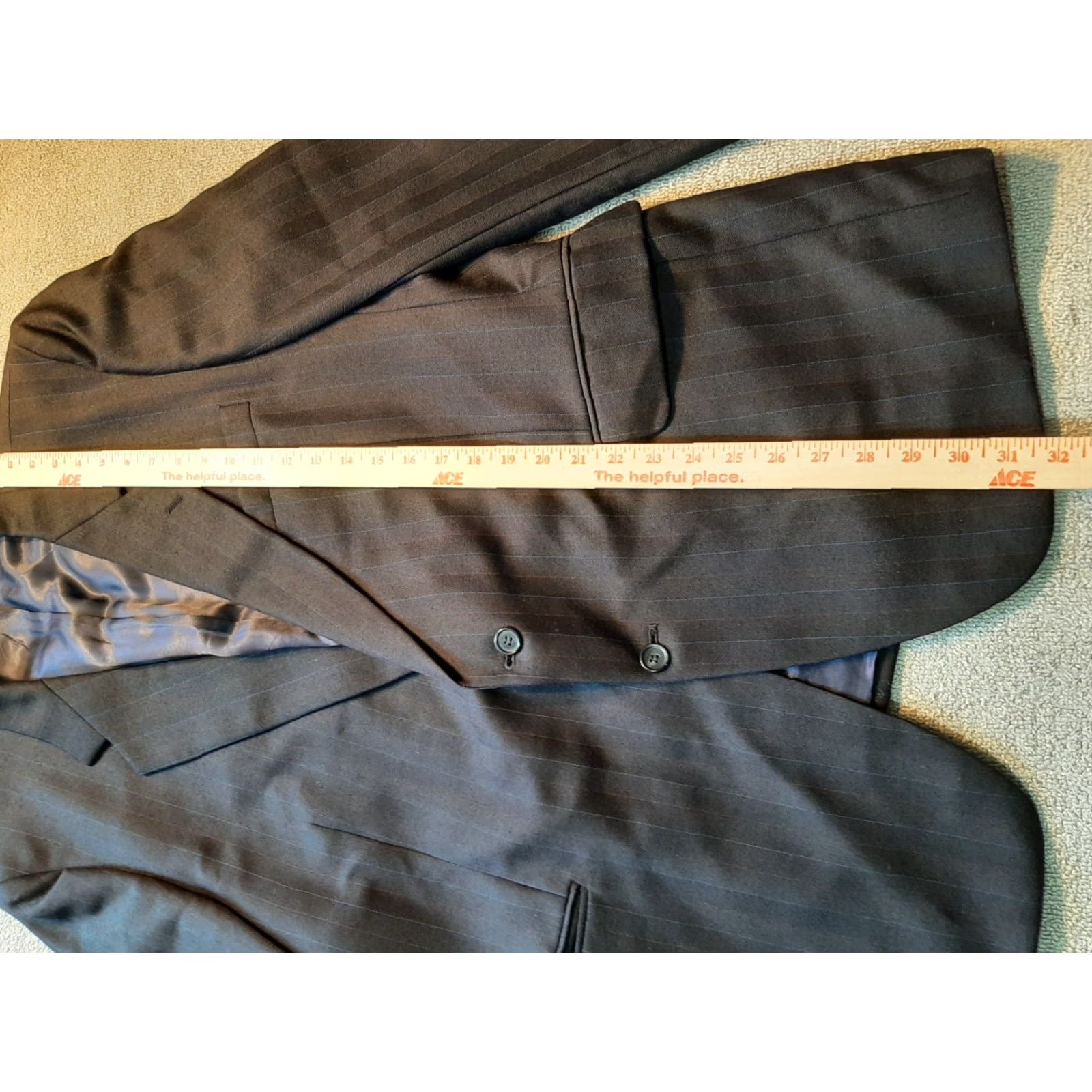 Vintage **VINTAGE Jean Claude Mens Suit Size 46 R Dark Blue Wool** User: Vintage Jean Claude Mens Suit Size 46 R Dark Blue Wool Size 46R - 2 Thumbnail