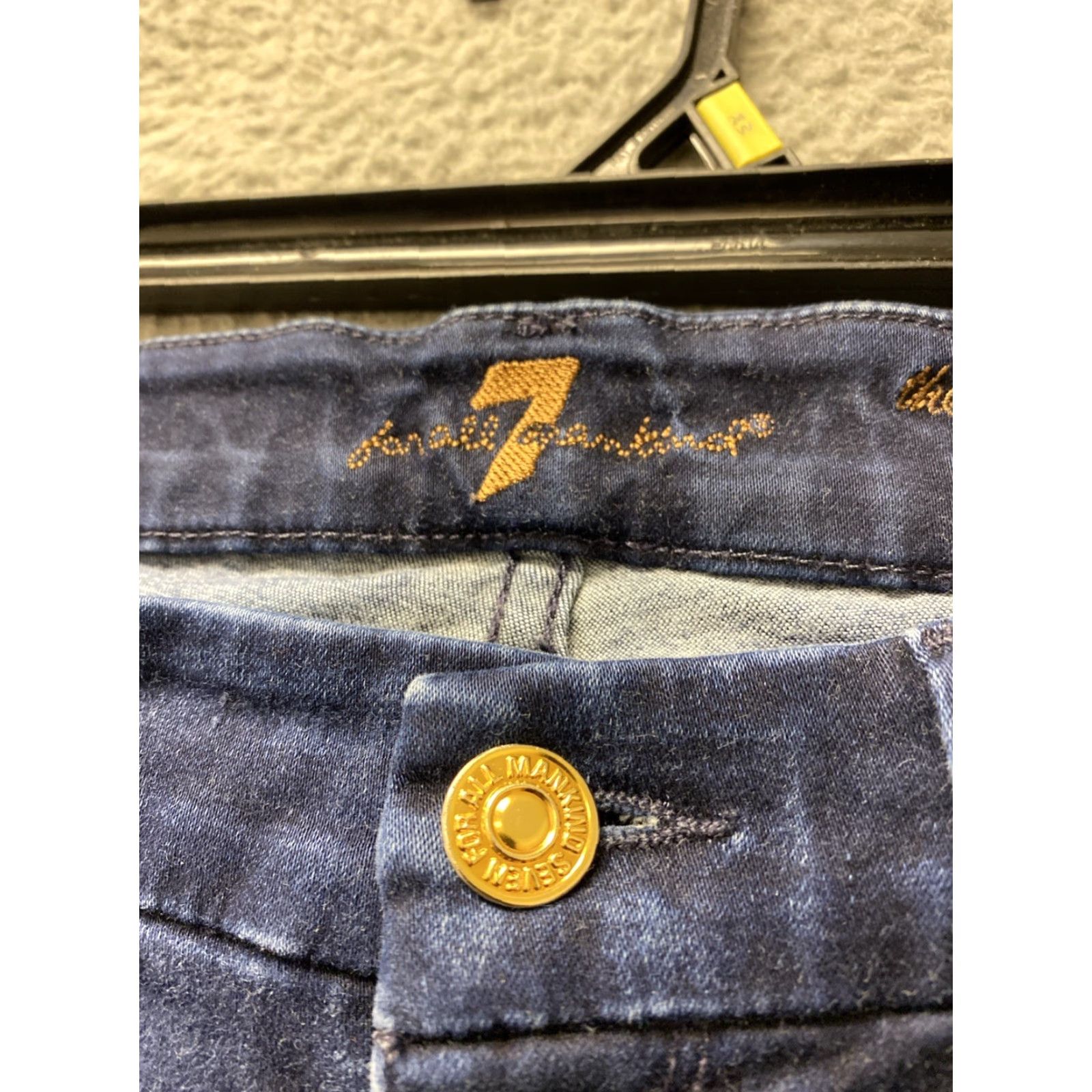 7 For All Mankind Seven for All Mankind Jeans Women’s 29x26 Blue Slim Low Rise Full Length Pockets Knit Cotton Blend Regular Size Type: Jeans Women Size 29" - 3 Thumbnail