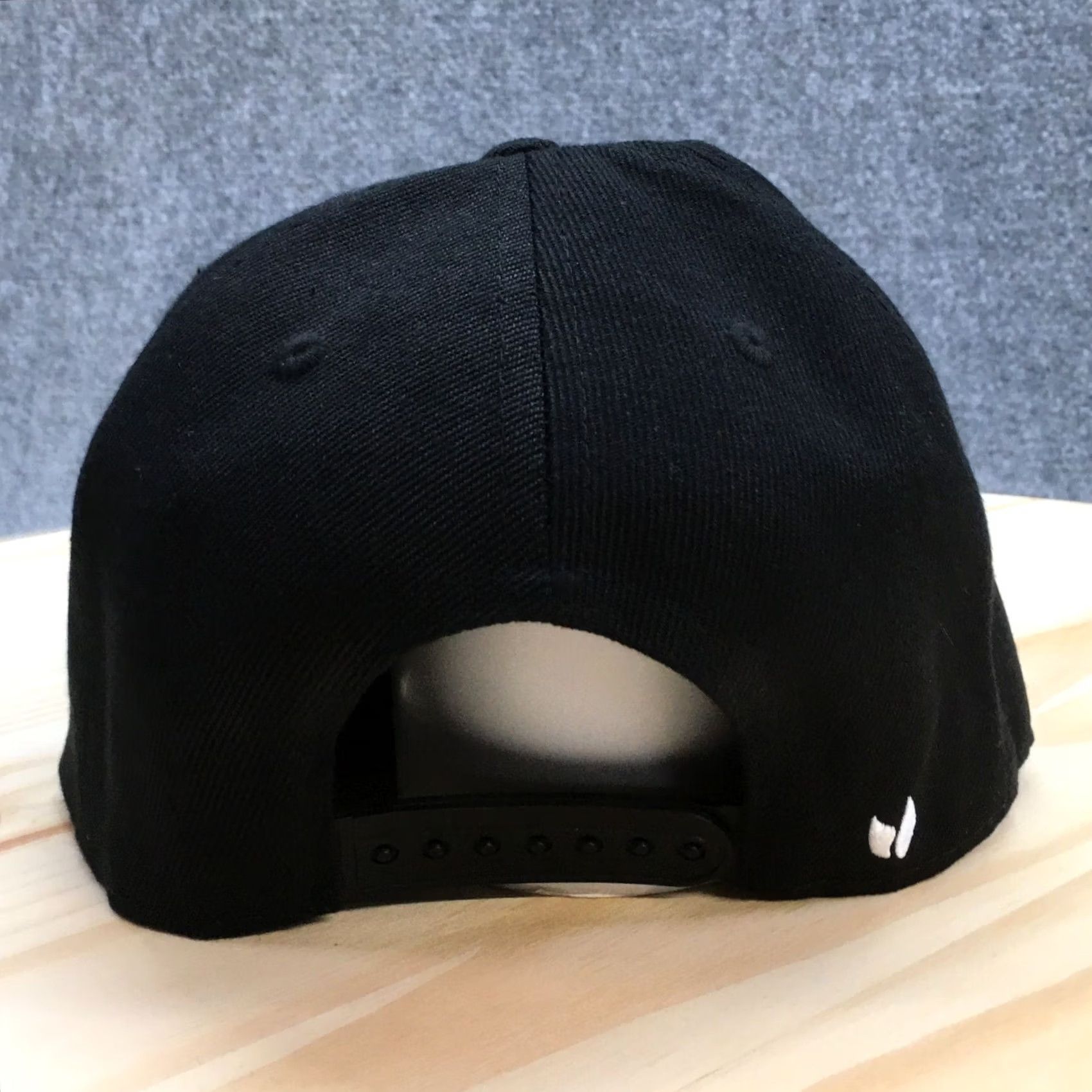 Vintage Habit Snapback Cap Hat Mens One Size Black Solid Adjustable Flat Brim Basic Size ONE SIZE - 6 Thumbnail