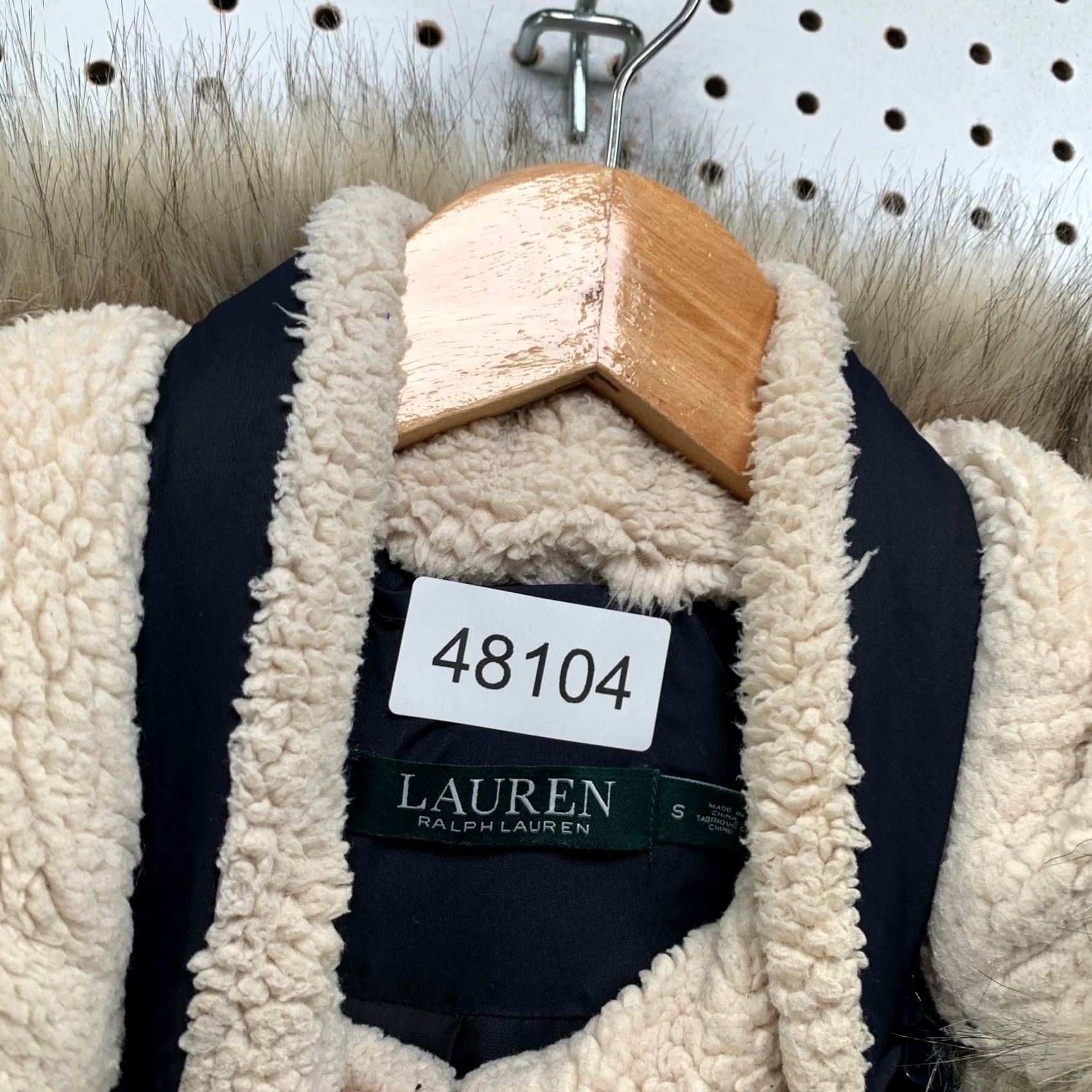 Ralph Lauren VINTAGE LRL Lauren Ralph Lauren Down Puffer Parka Coat Womens S Blue Quilted Sherpa Size S / US 4 / IT 40 - 2 Thumbnail