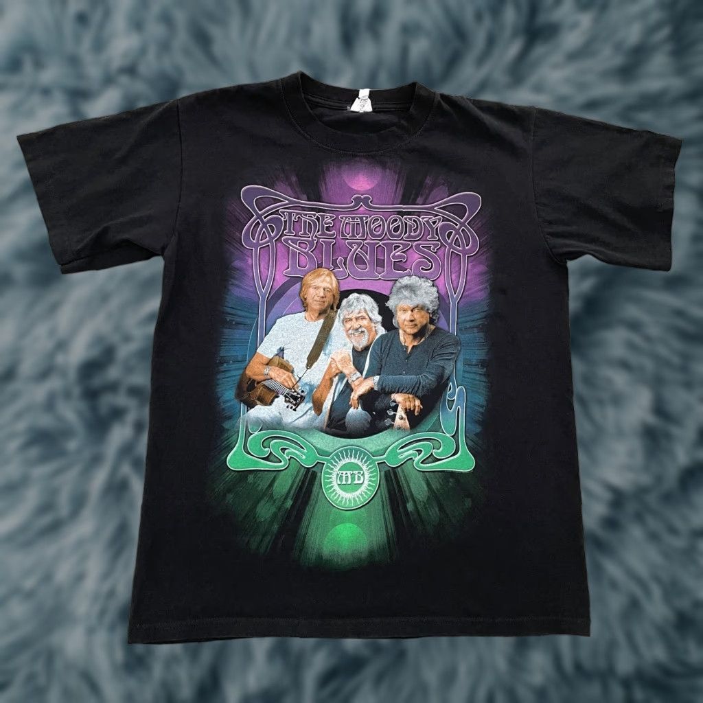 Anvil VINTAGE Moody Blues Shirt Adult Medium Black Tee Band Rock Mens M 20s Branded Anvil Crew Neck Short Sleeve Vintage Theme Mens Size US M / EU 48-50 / 2 - 1 Thumbnail