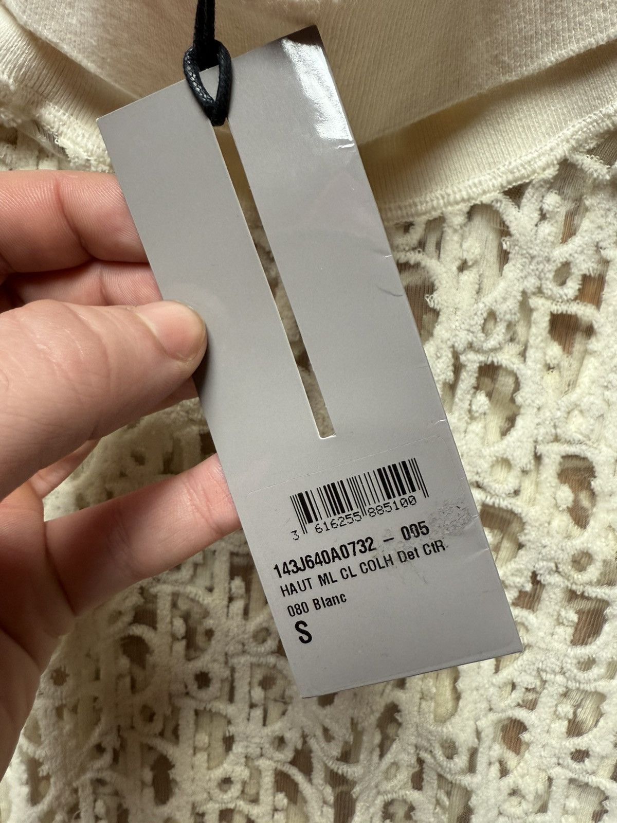 Dior × Hedi Slimane Sheer Oblique Laced Cotton Logo Monogram Sweatshirt Size US S / EU 44-46 / 1 - 3 Thumbnail
