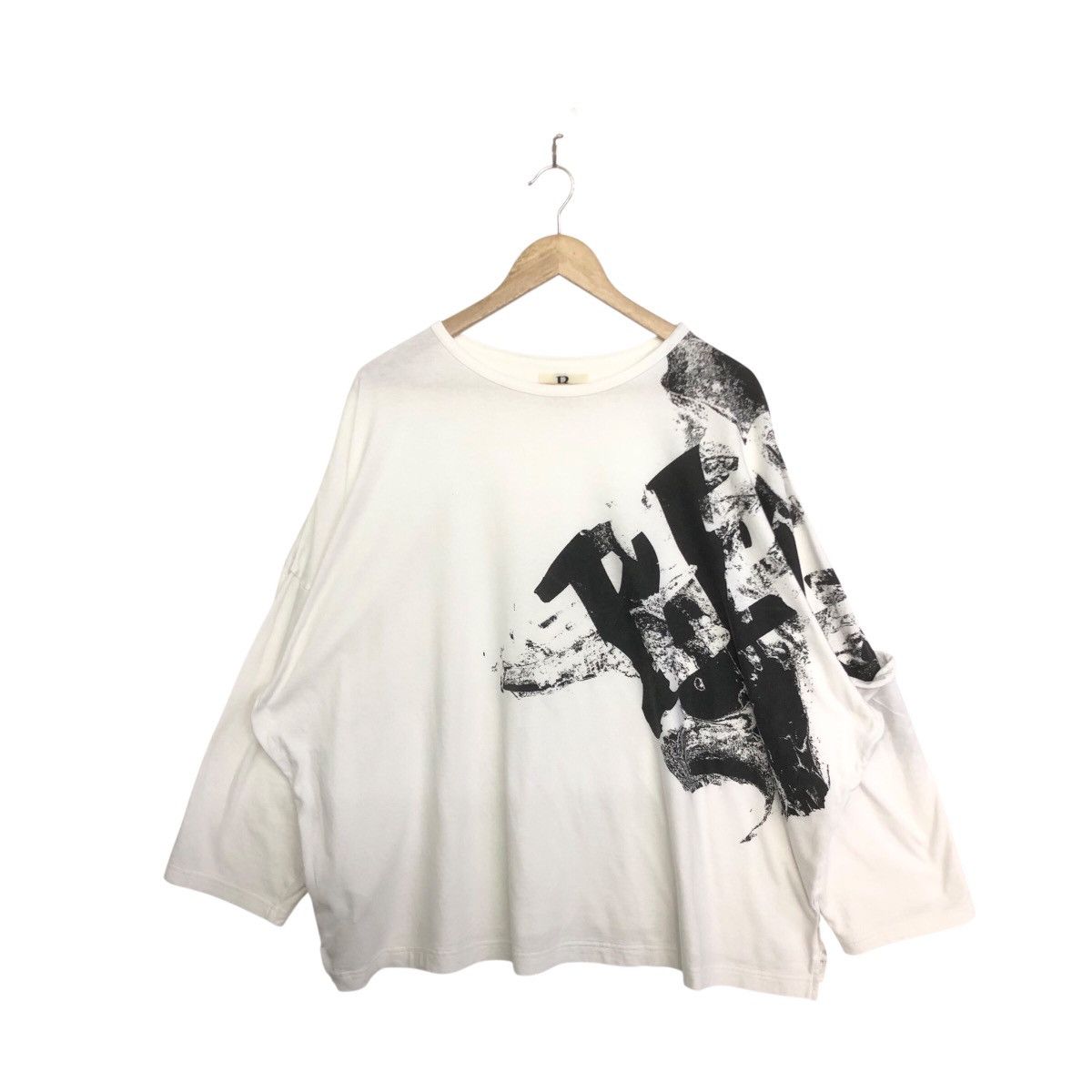 Yohji Yamamoto B Yohji Yamamoto "BEAST" DOLMAN DOUBLE LAYERED SLEEVE TEE Size US L / EU 52-54 / 3 - 2 Thumbnail