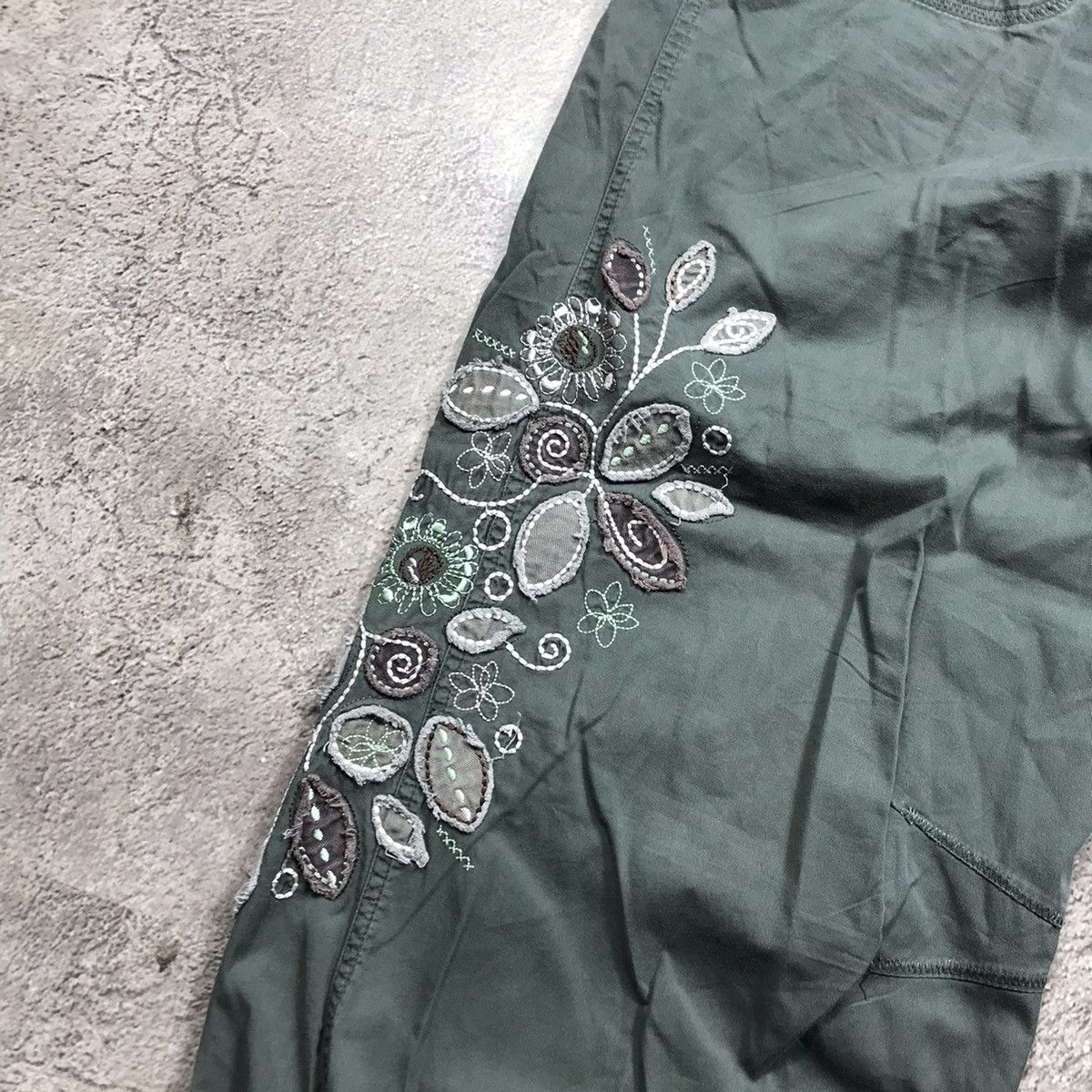 Vintage Vintage 90s Baggy Cargo Parachute Pants Khaki Relaxed 36 Size 36" / US 14 / IT 50 - 3 Thumbnail