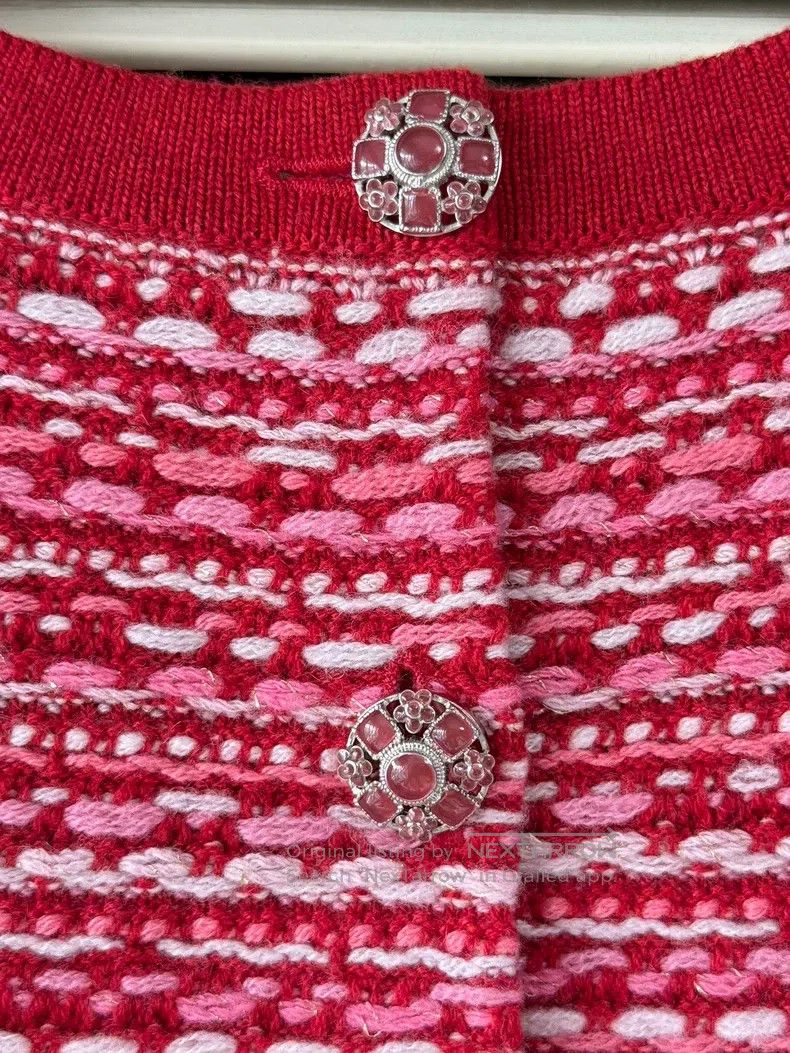 Chanel Chanel Red wool blend cardigan coat Size XS / US 0-2 / IT 36-38 - 6 Thumbnail