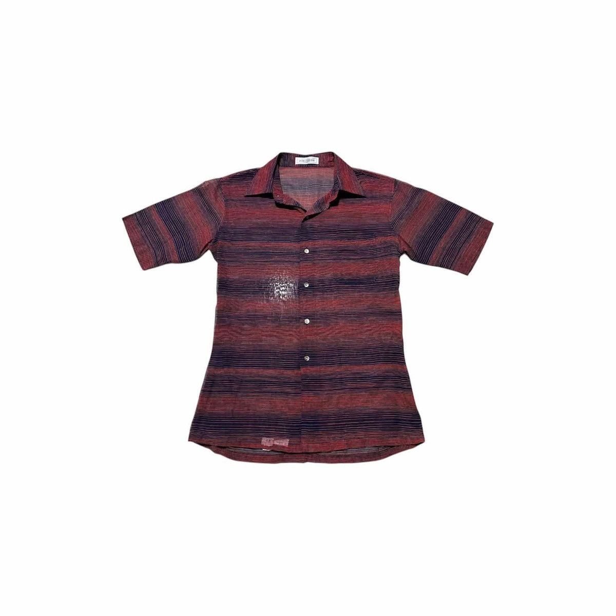 Japanese Brand 🔥Vintage Japanese Jean Phillipe Striped See Through Shirt Size US M / EU 48-50 / 2 - 2 Thumbnail