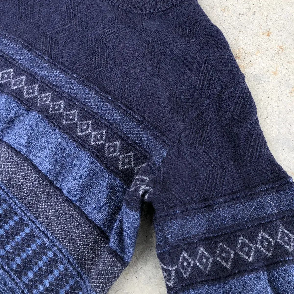Aran Isles Knitwear × Homespun Knitwear 📌Vintage Knitsweater Strecth/Memeri Like Coogi Pattern Size M / US 6-8 / IT 42-44 - 5 Thumbnail