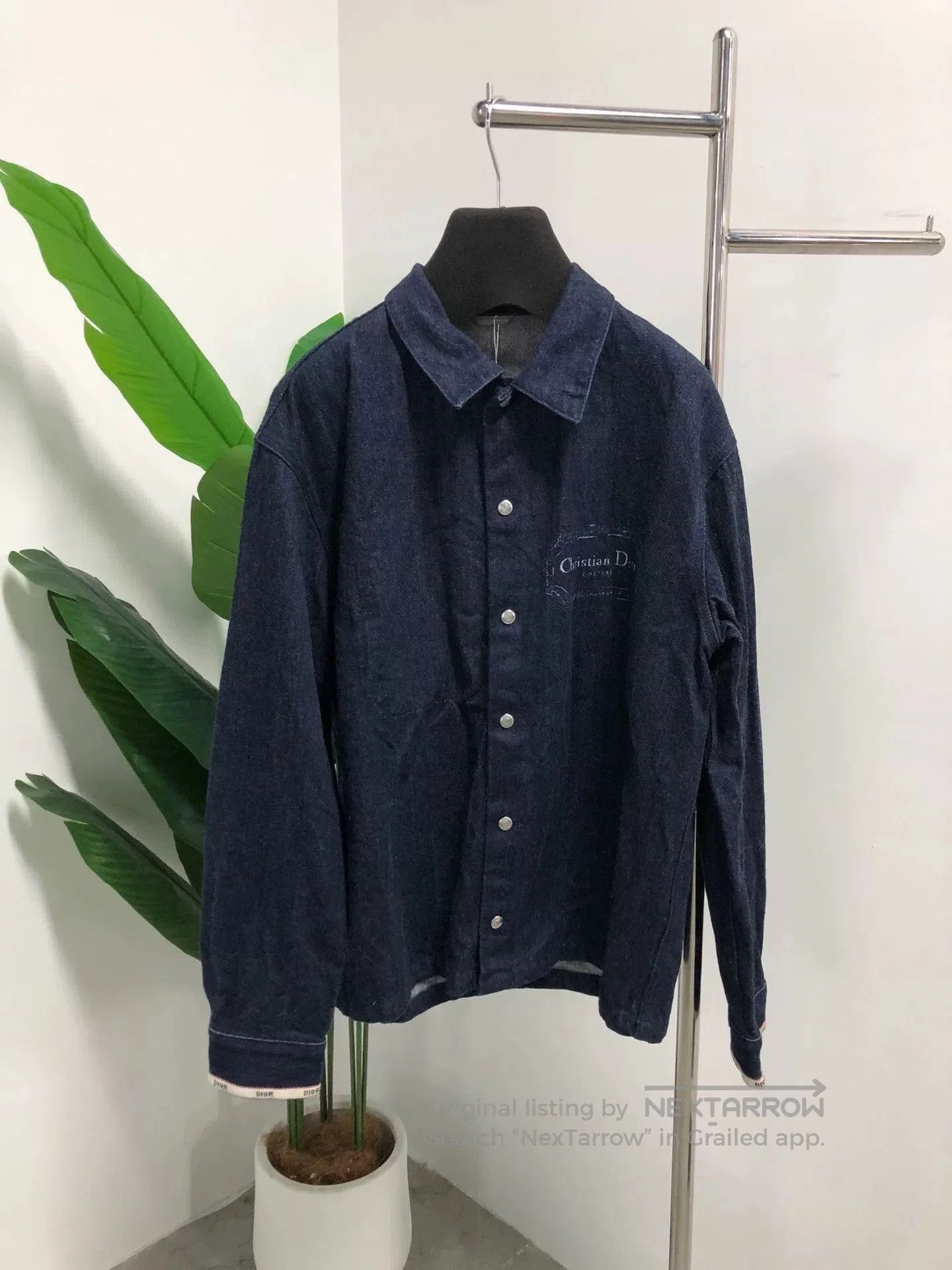 Dior Logo Denim Jacket with Vase Painting.