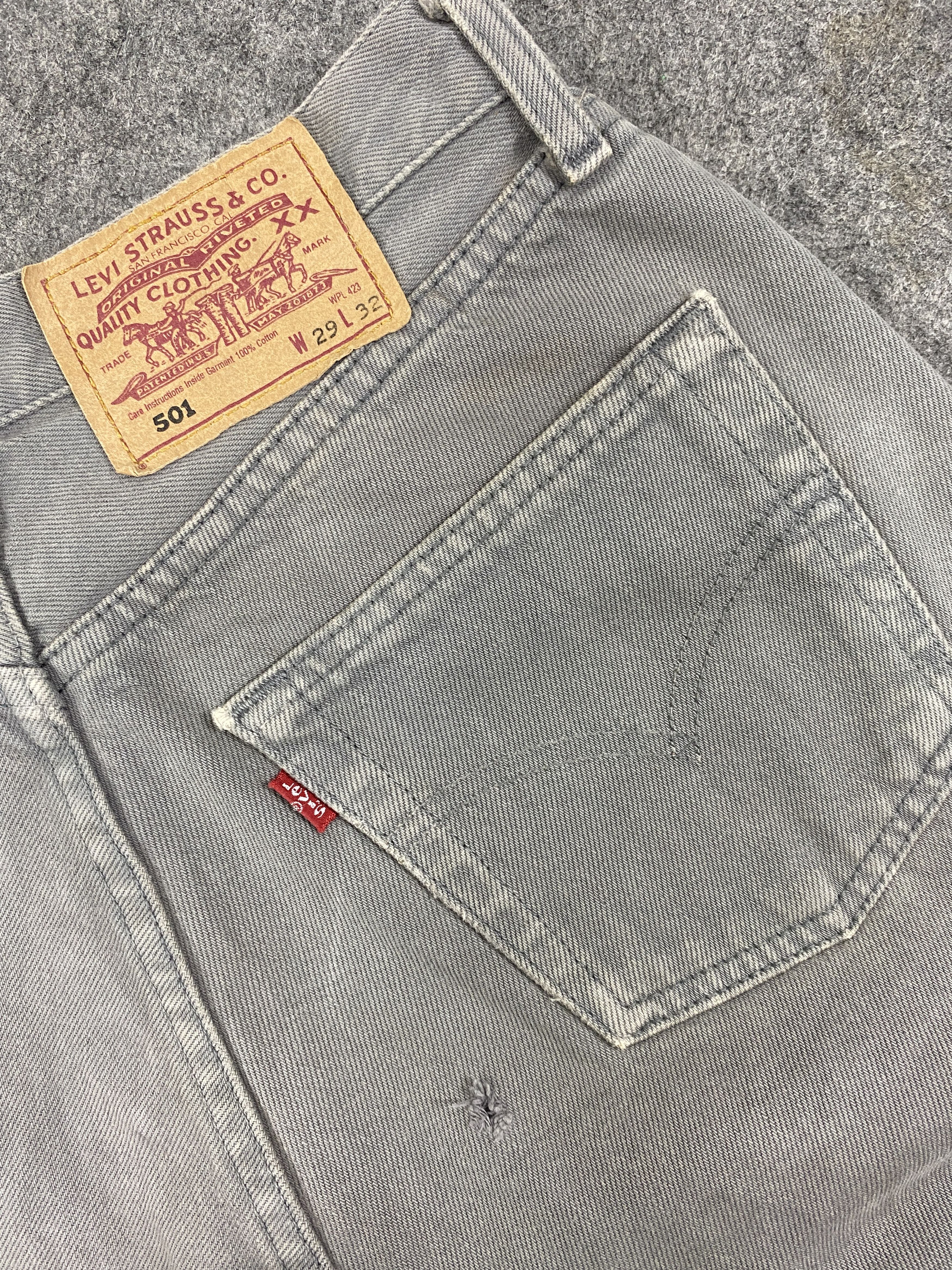 Japanese Brand Grey Vintage Levi's 501 Jeans 27x31 Denim -JN2404 Size US 27 - 9 Thumbnail