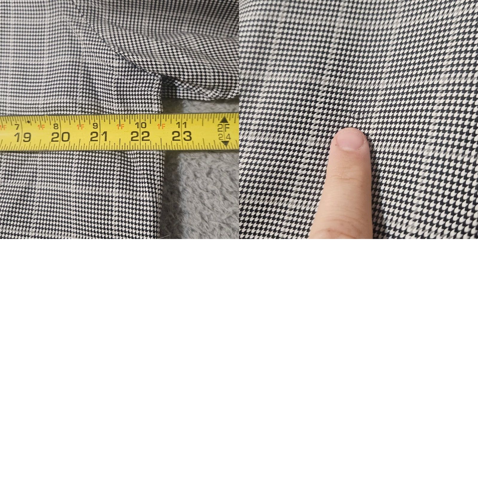 Eton Eton Mens Dress Shirt Gray Checkered Houndstooth Size 16.5x42 Size 46R - 8 Thumbnail
