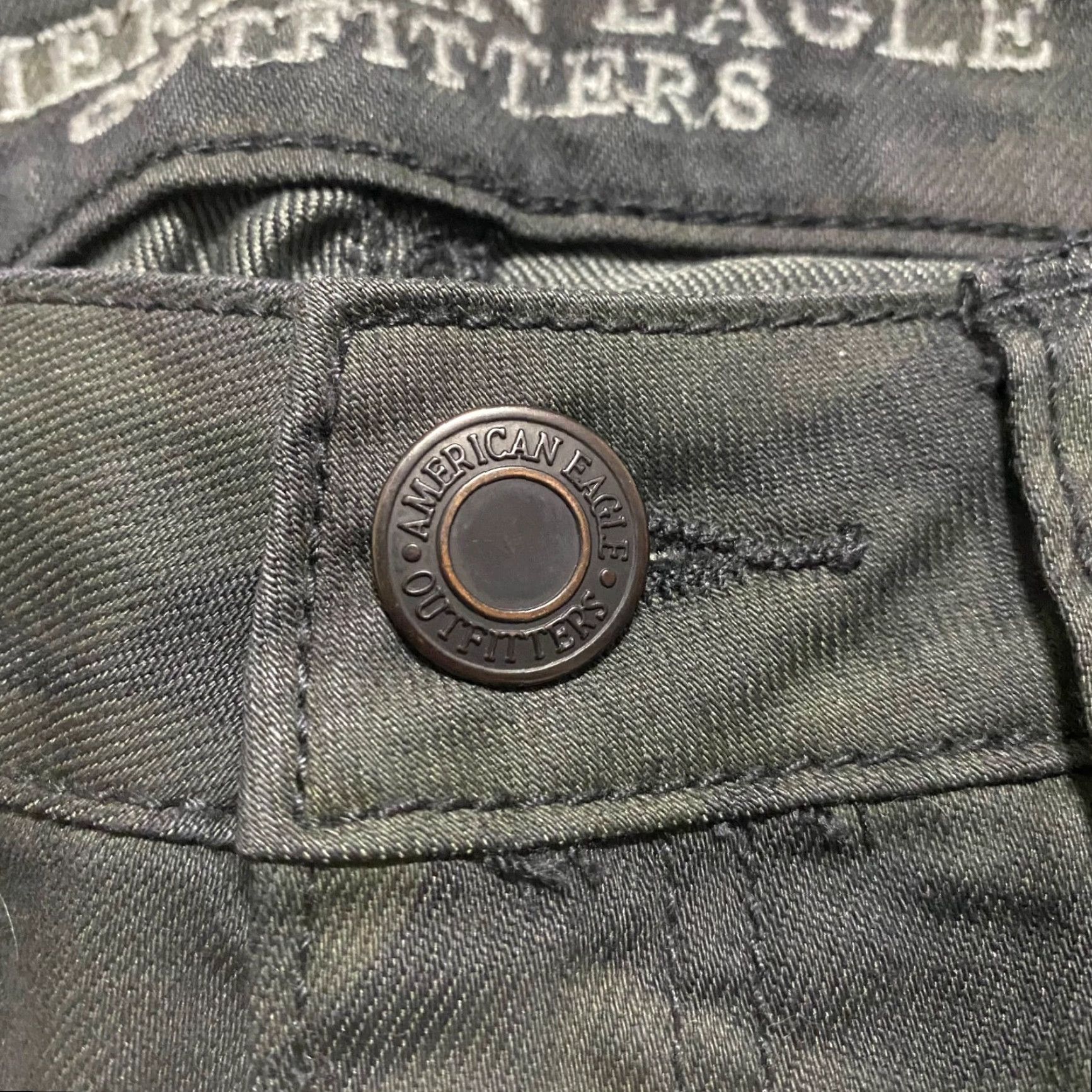 American Eagle Outfitters American Eagle Jeans Womens 2 Dark Green Camo Jegging Low Rise Stretch Size 26" / US 2 / IT 38 - 5 Thumbnail