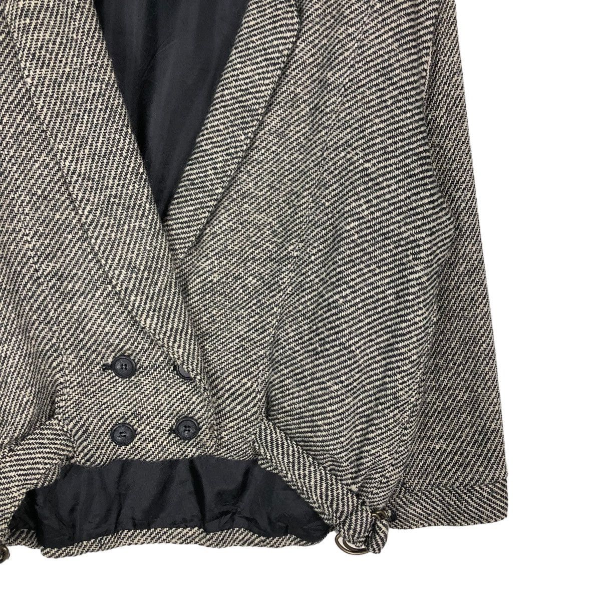 Japanese Brand 🔥VINTAGE BIKER JACKET WOOL BUCKLE HERRINGBONE ISSEY MIYAKE Size US M / EU 48-50 / 2 - 5 Thumbnail