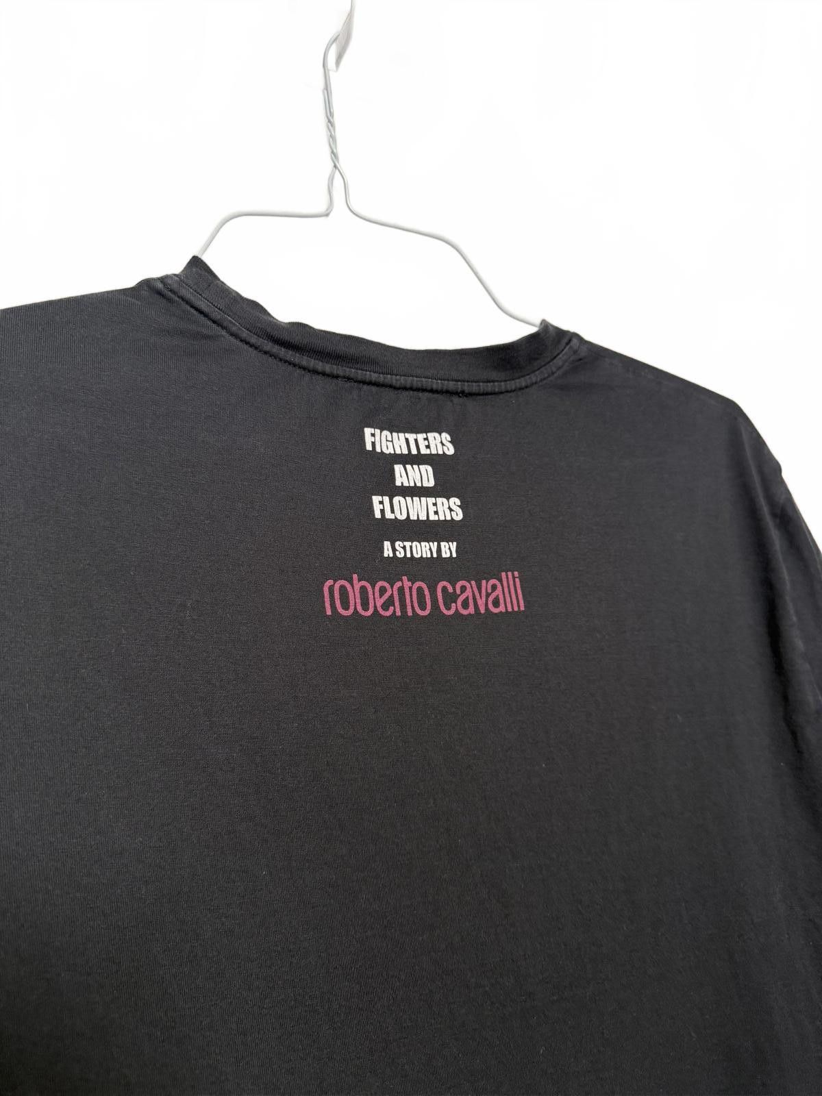 Roberto Cavalli Roberto Cavalli Graphic Black T-Shirt Size US M / EU 48-50 / 2 - 2 Thumbnail