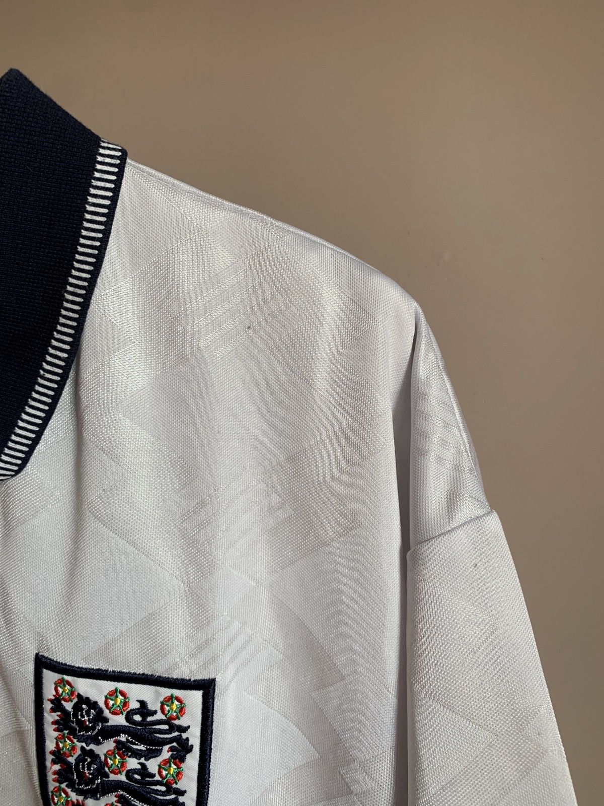 Vintage England 1990/92 Home Football Shirt Retro Score Draw Soccer Size US XL / EU 56 / 4 - 7 Thumbnail