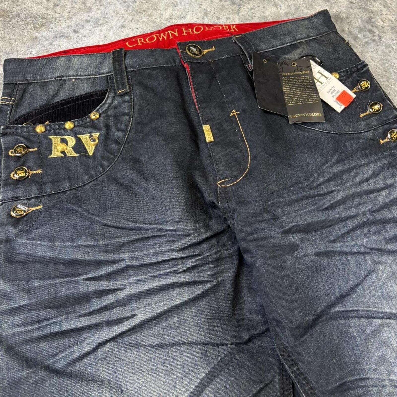 Other Crown Holder Y2K Grunge Alternative Wide Leg Baggy Jeans Size US 36 / EU 52 - 6 Thumbnail